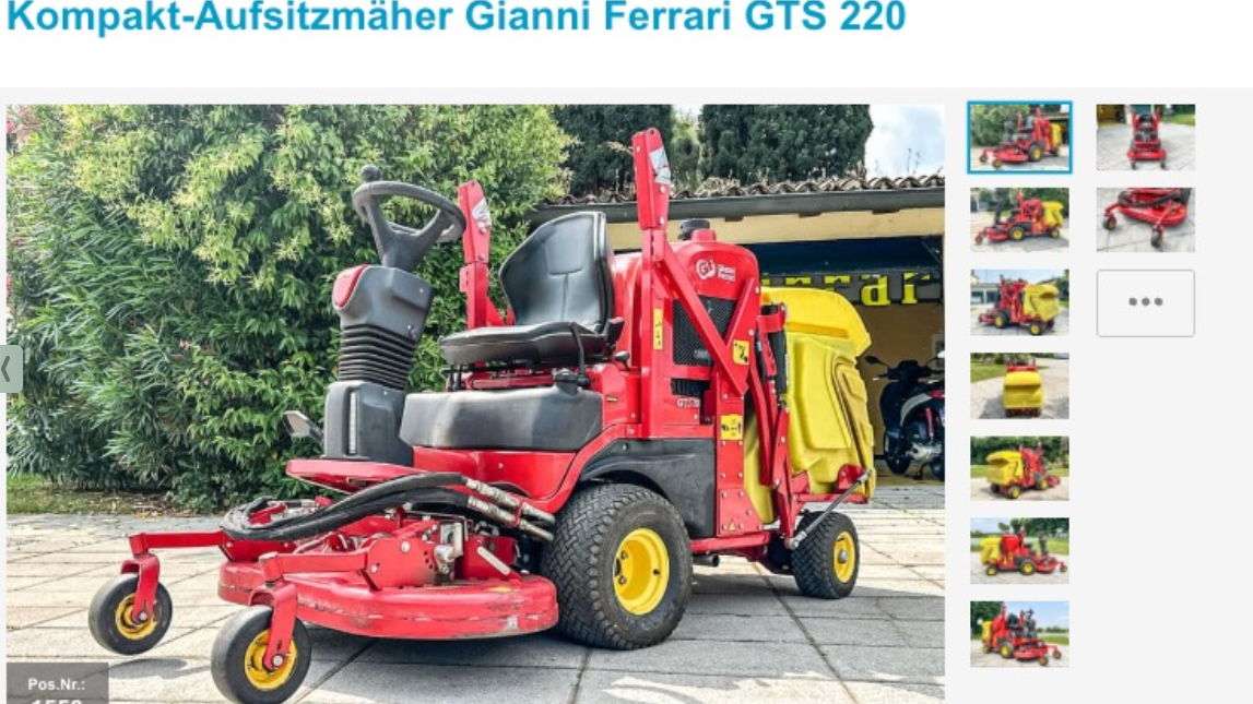 Benkos Gartentraum: Der Rasenmäher zum Aufsitzen – in feurigem Ferrari-rot.