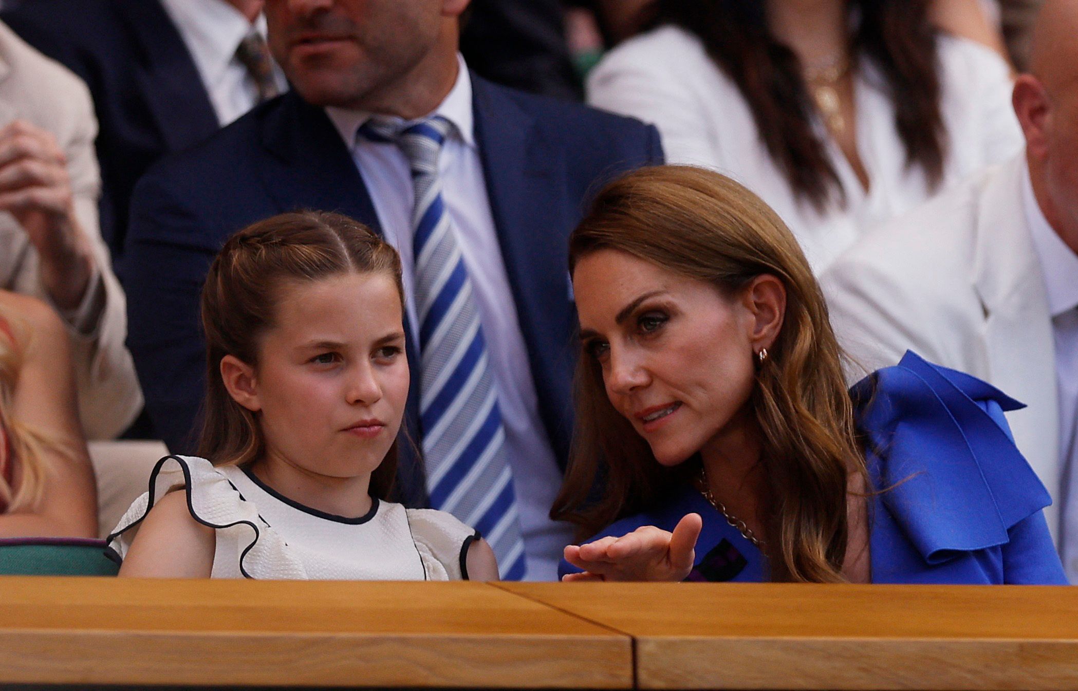 Prinzessin Charlotte verfolgte mit ihrer Mutter Kate, Vater William und Prinz George das Herren-Finale in Wimbledon.
