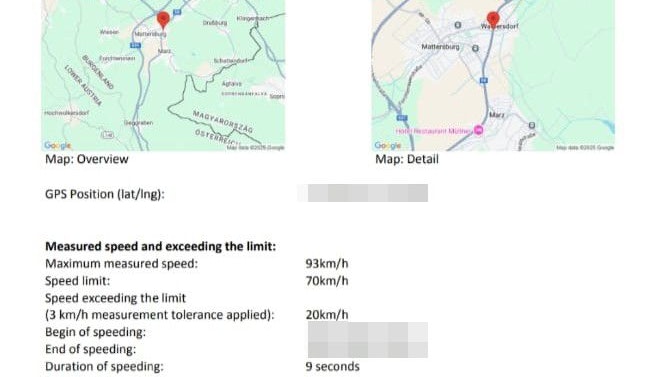 In Mattersburg soll der Transportfirmen-Kunde neun Sekunden lang zu schnell gefahren sein – das Unternehmen verfolgte alles mit.