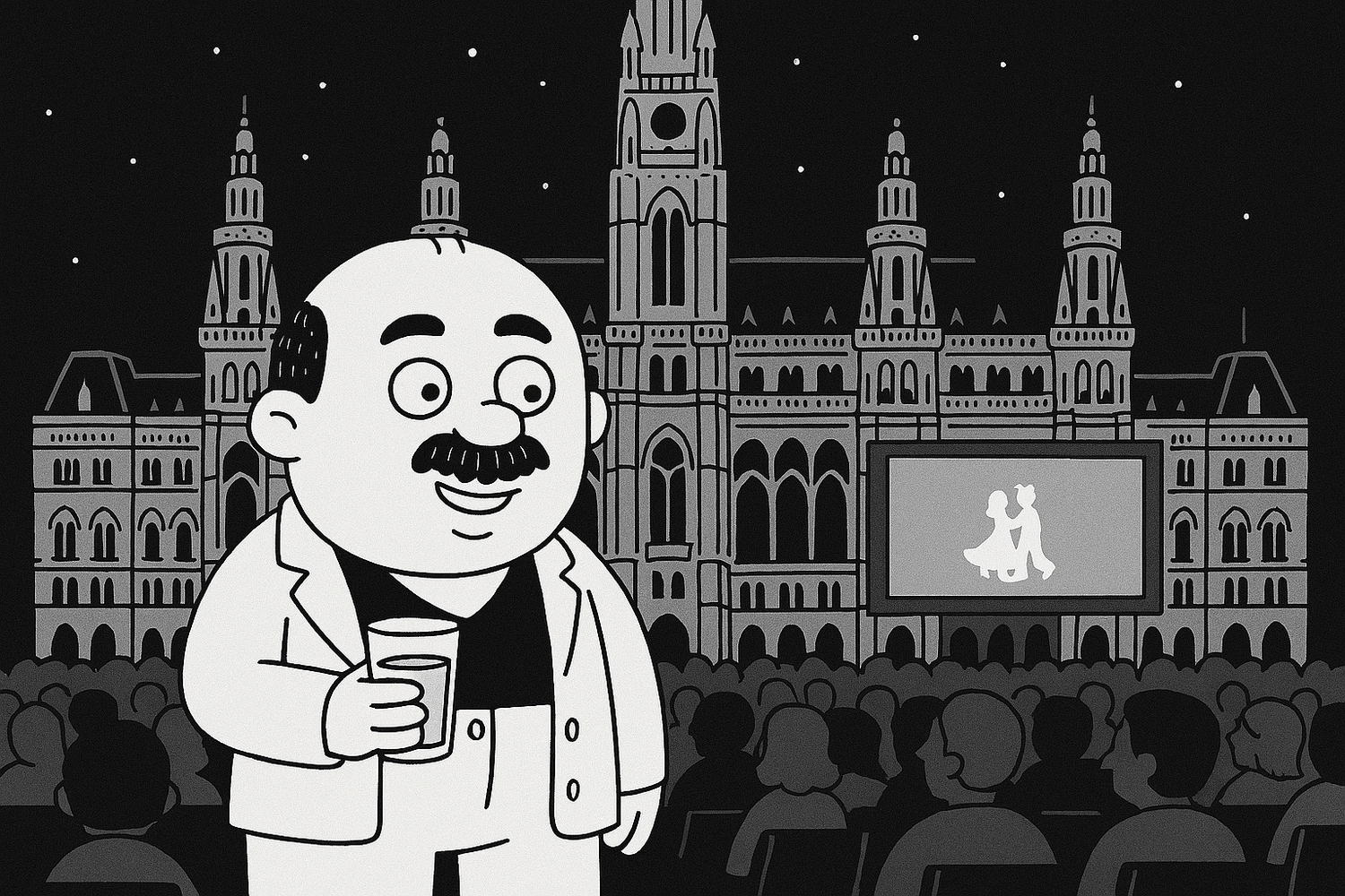 Komischer Kauz: Was irritiert unseren Helden beim Filmfestival am Rathausplatz?