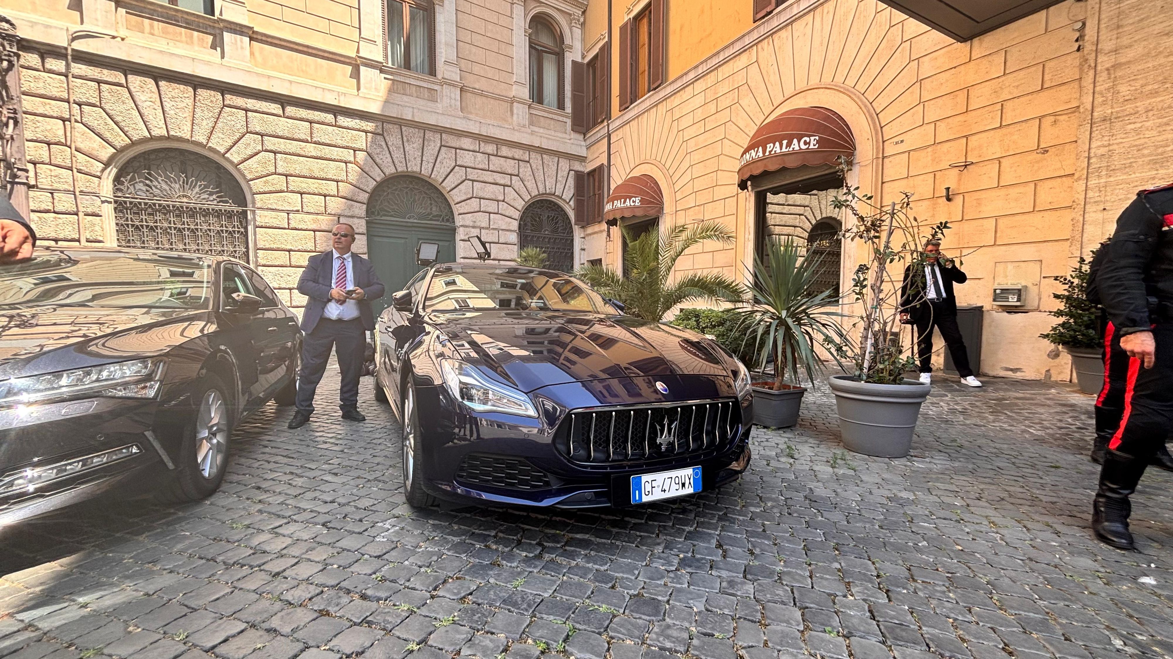 Der Maserati, der laut Protokoll für den Kanzler vorgesehen wurde.