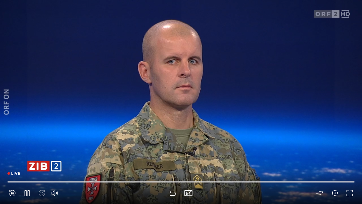 Oberst Markus Reisner am späten Mittwochabend in der 