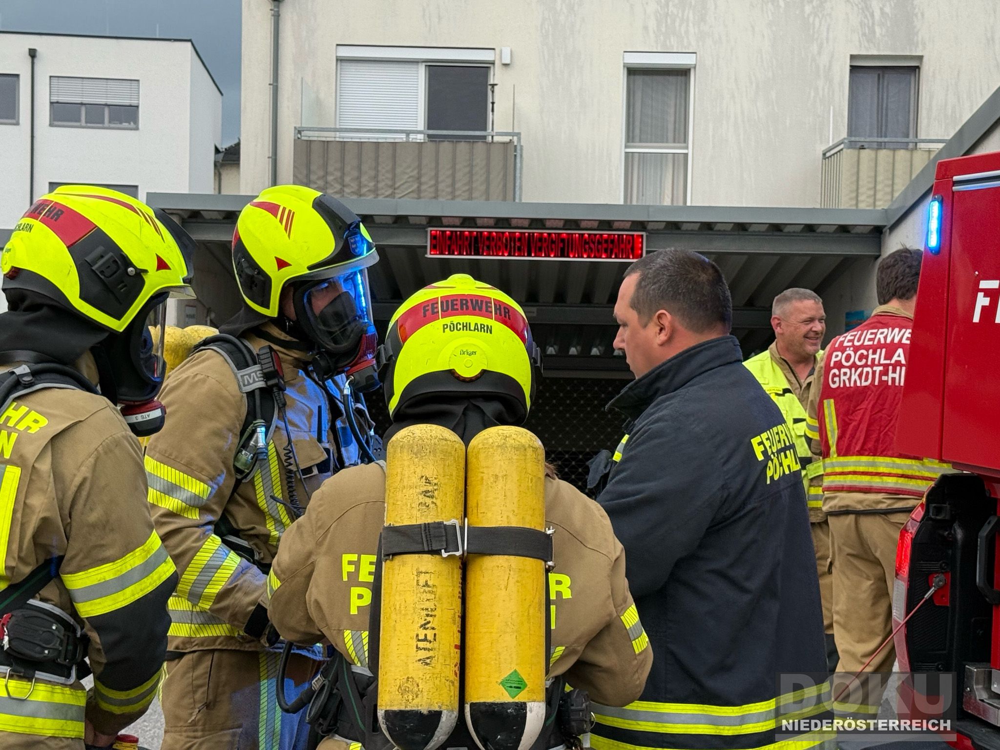 Die Feuerwehr Pöchlarn war schnell vor Ort.