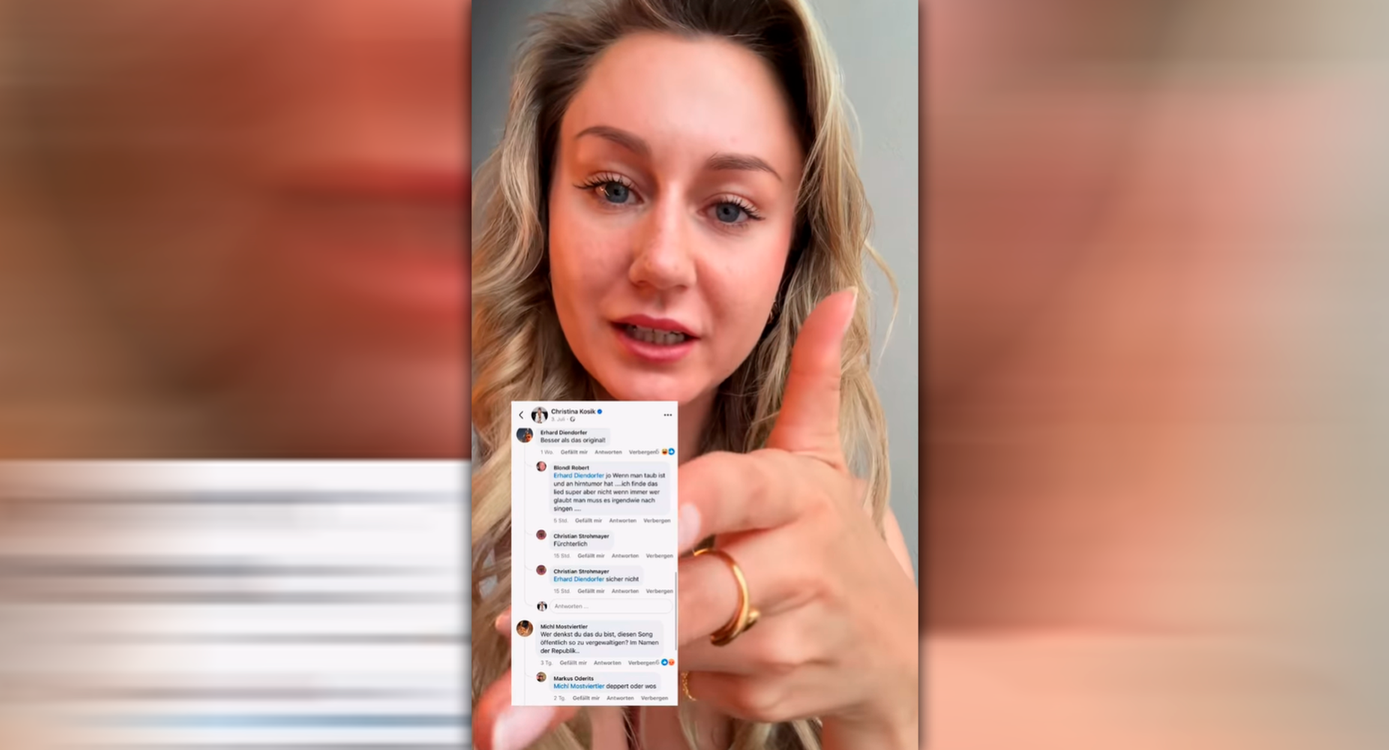 Heute.at - Hirntumor – Kosik zeigt Hass-Kommentare unzensiert