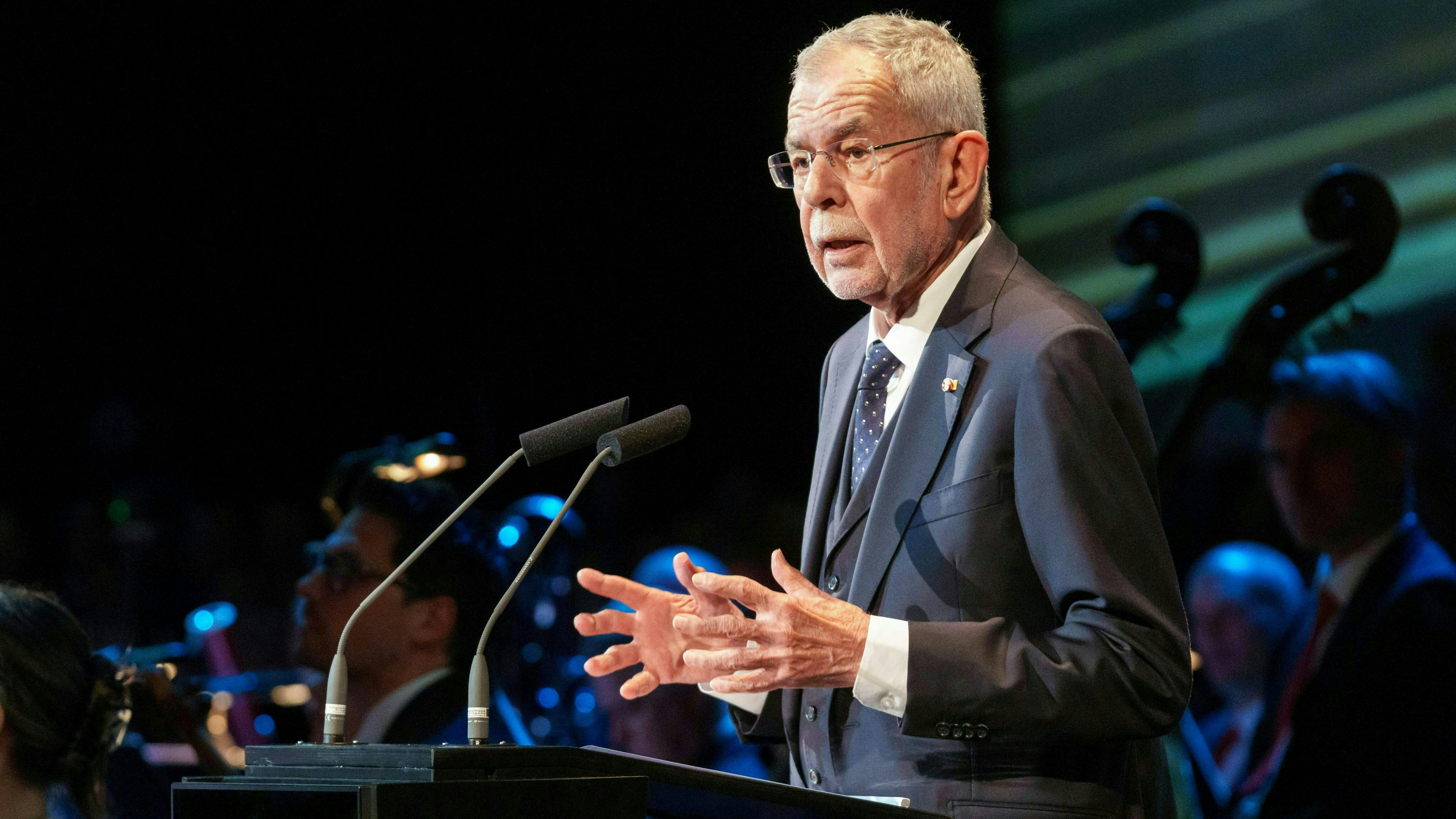 Bundespräsident Alexander Van der Bellen bei seiner Eröffnungsrede in Bregenz am 16. Juli 2025.