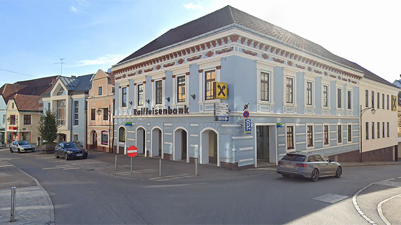 Die Raiffeisenbank in Zwettl (NÖ).