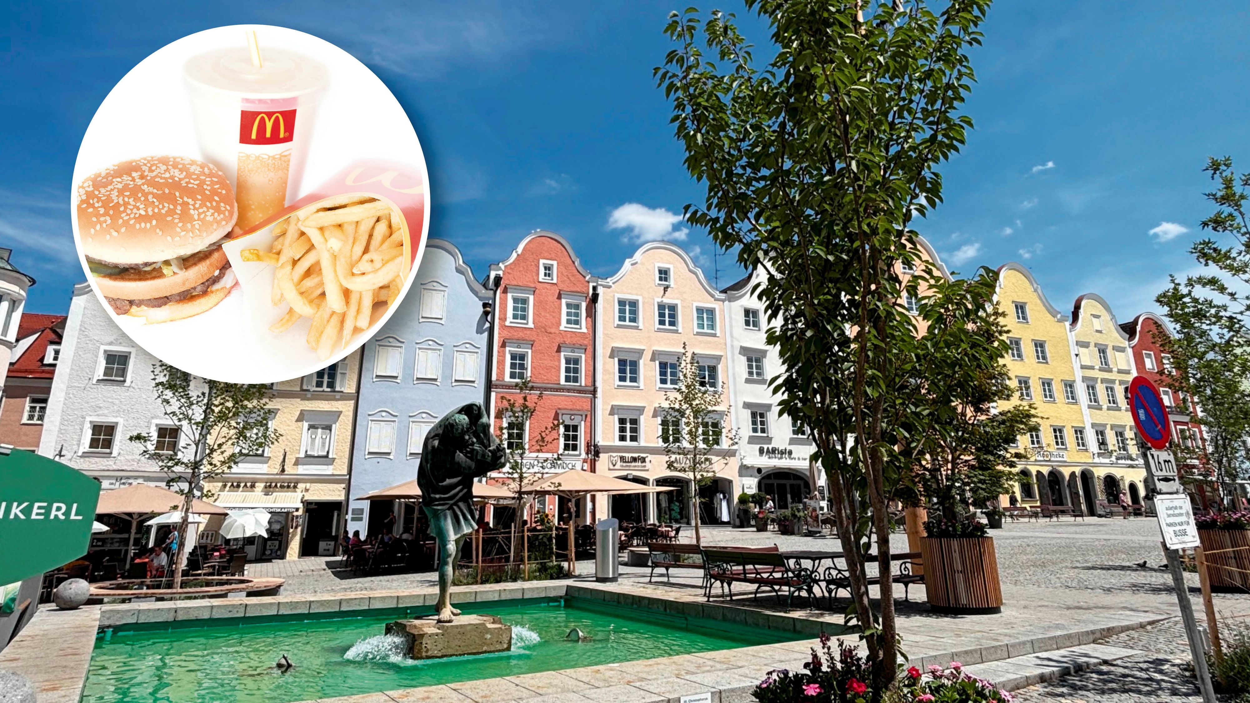 In Schärding sperrt heuer noch eine McDonald's-Filiale auf. Im Bild: der Stadtplatz (Symbolbild)