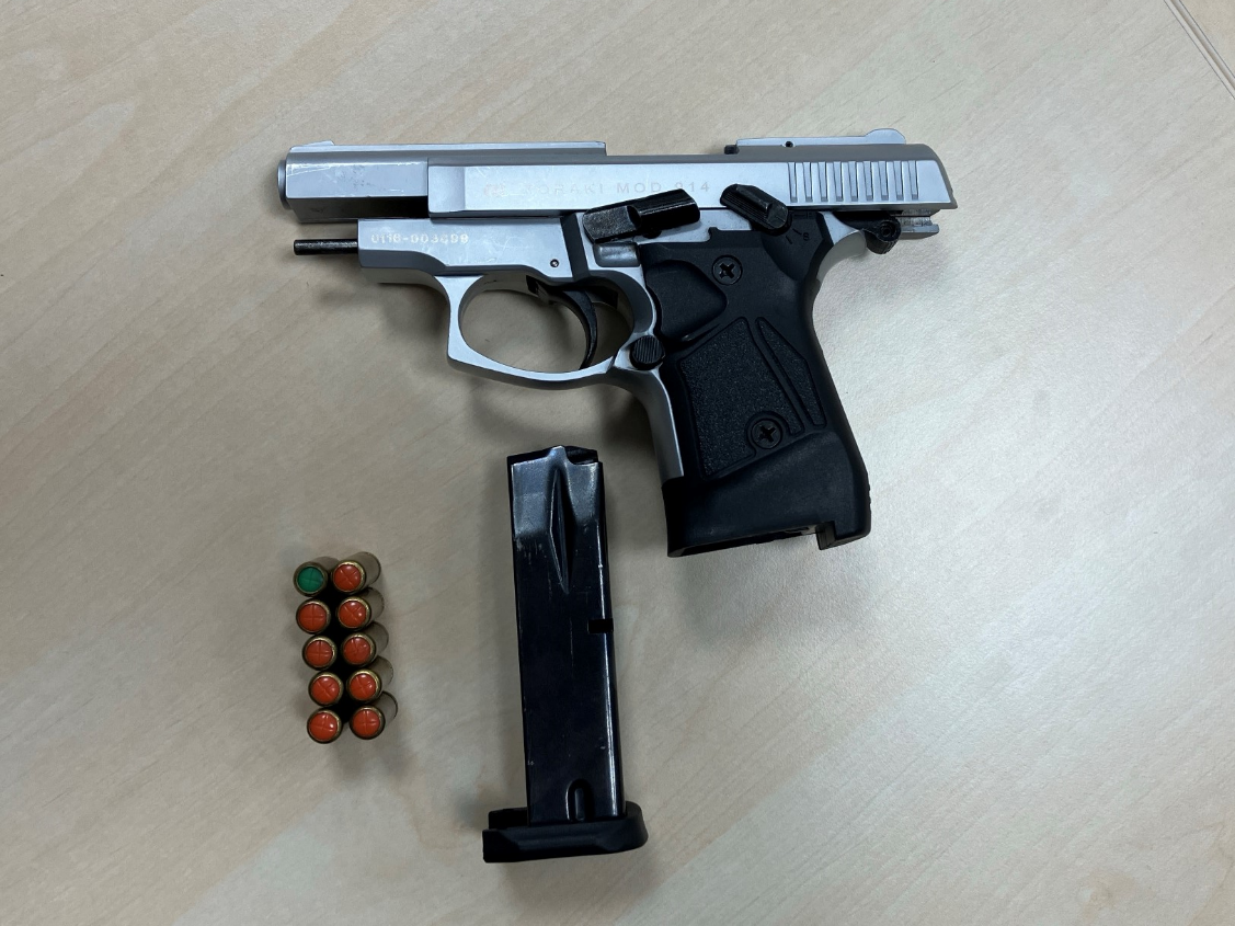Die Pistole konnte von der Polizei sichergestellt werden. 