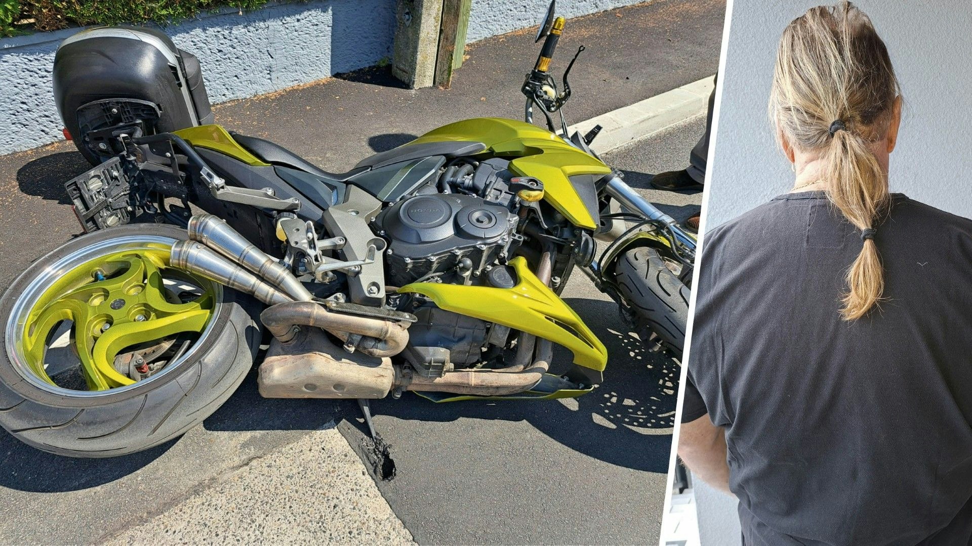 Heute.at - Asphalt unter Motorrad weggebrochen – 700 Euro Schaden