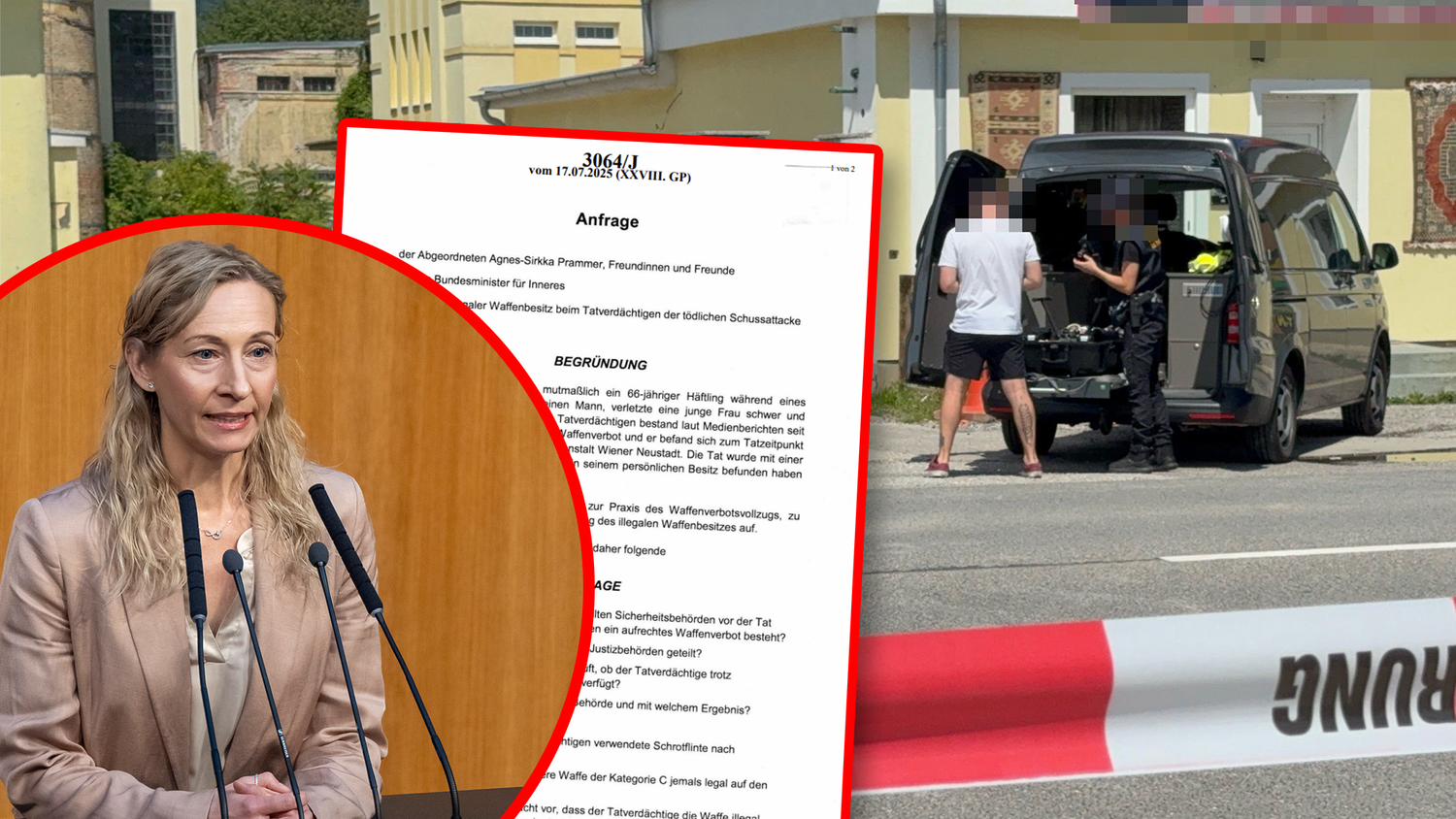 Die Grünen wollen die tödliche Schussattacke in Traiskirchen nun eine lückenlos aufklären.