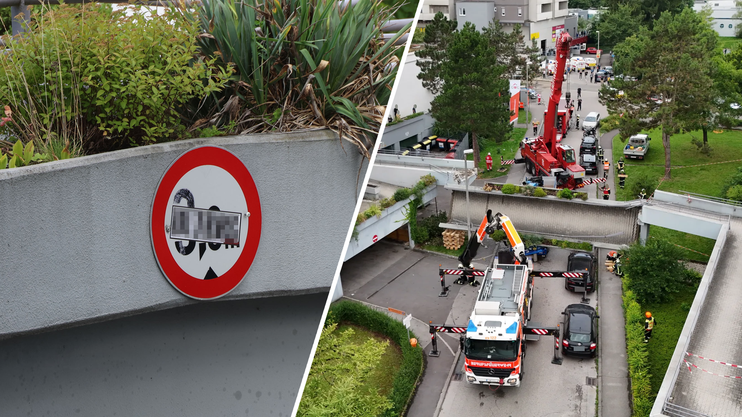 Wie einer Zeugin am Unfallort auffiel, war das Höhenlimit der Brücke wegen eines großen Pickerls schwer zu lesen.