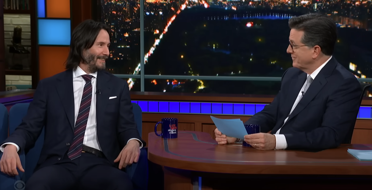 Stephen Colbert hatte sie alle. Unzählige Stars nahmen bei ihm Platz, darunter Keanu Reeves.
