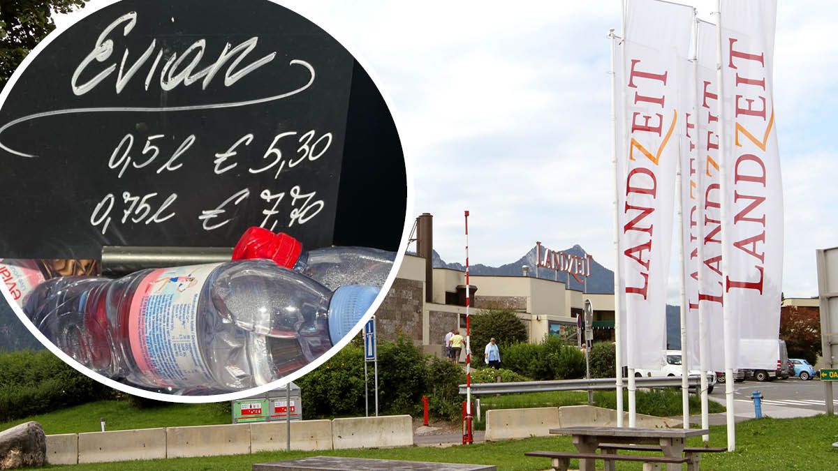 Letzter Preis-Schock am Ausgang: Stilles Wasser um 5,30 Euro.