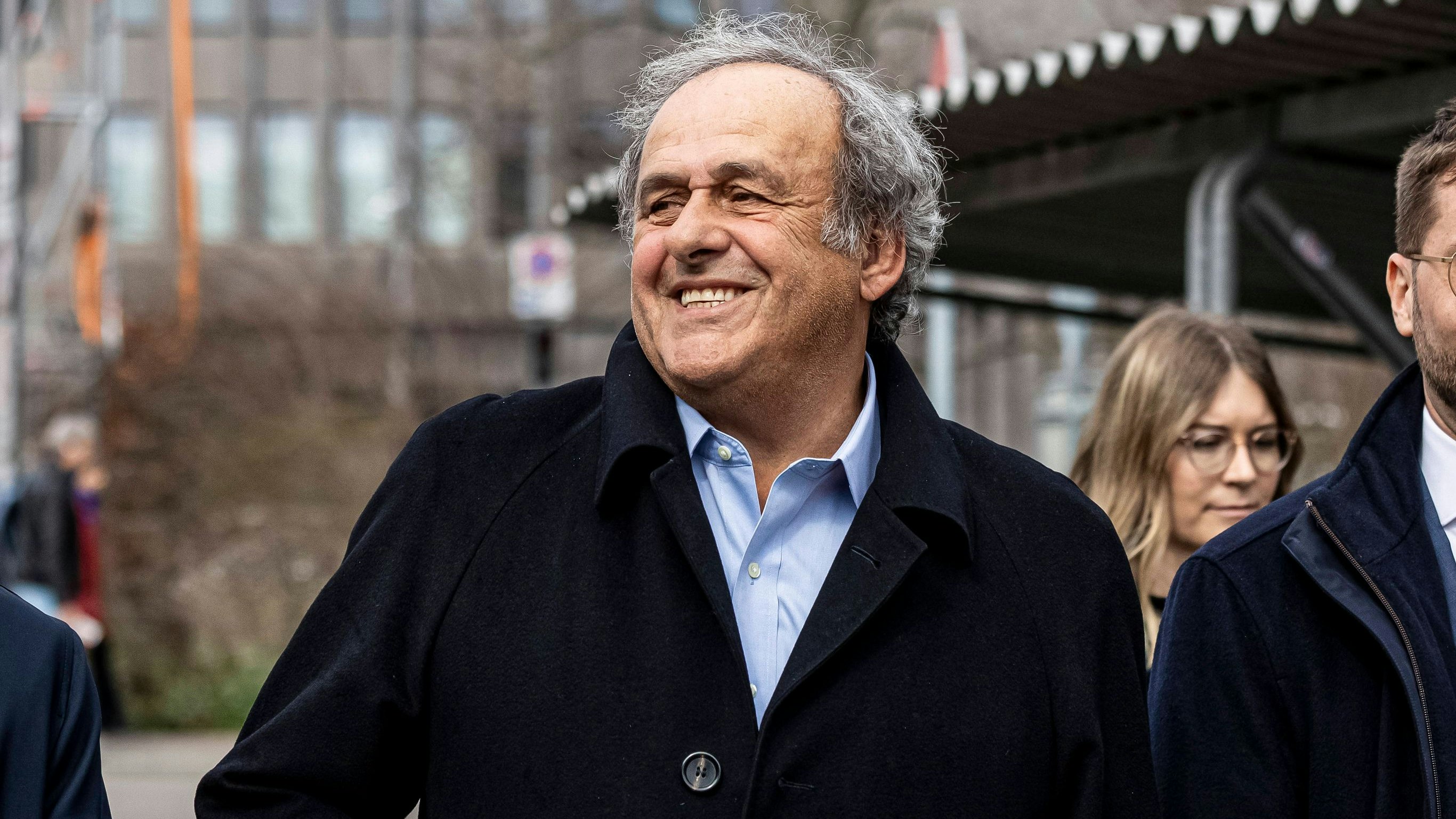Former UEFA president Michel Platini reacts when leaving the courthouse after the verdict of an appeal by Swiss Attorney General s office against former UEFA and FIFA presidents over a suspected fraudulent payment, in Muttenz, Basel, on March 25, 2025. Muttenz Muttenz Court Basel Switzerland *** Former UEFA president Michel Platini reacts when leaving the courthouse after the verdict of an appeal by Swiss Attorney General s office against former UEFA and FIFA presidents over a suspected fraudulent payment, in Muttenz, Basel, on March 25, 2025 Muttenz Muttenz Court Basel Switzerland Copyright: x x2025xEurasiaxSportxImagesx jp-en-EuSpIm-ELY_Blatter_Platini_25mar2025_ZU039