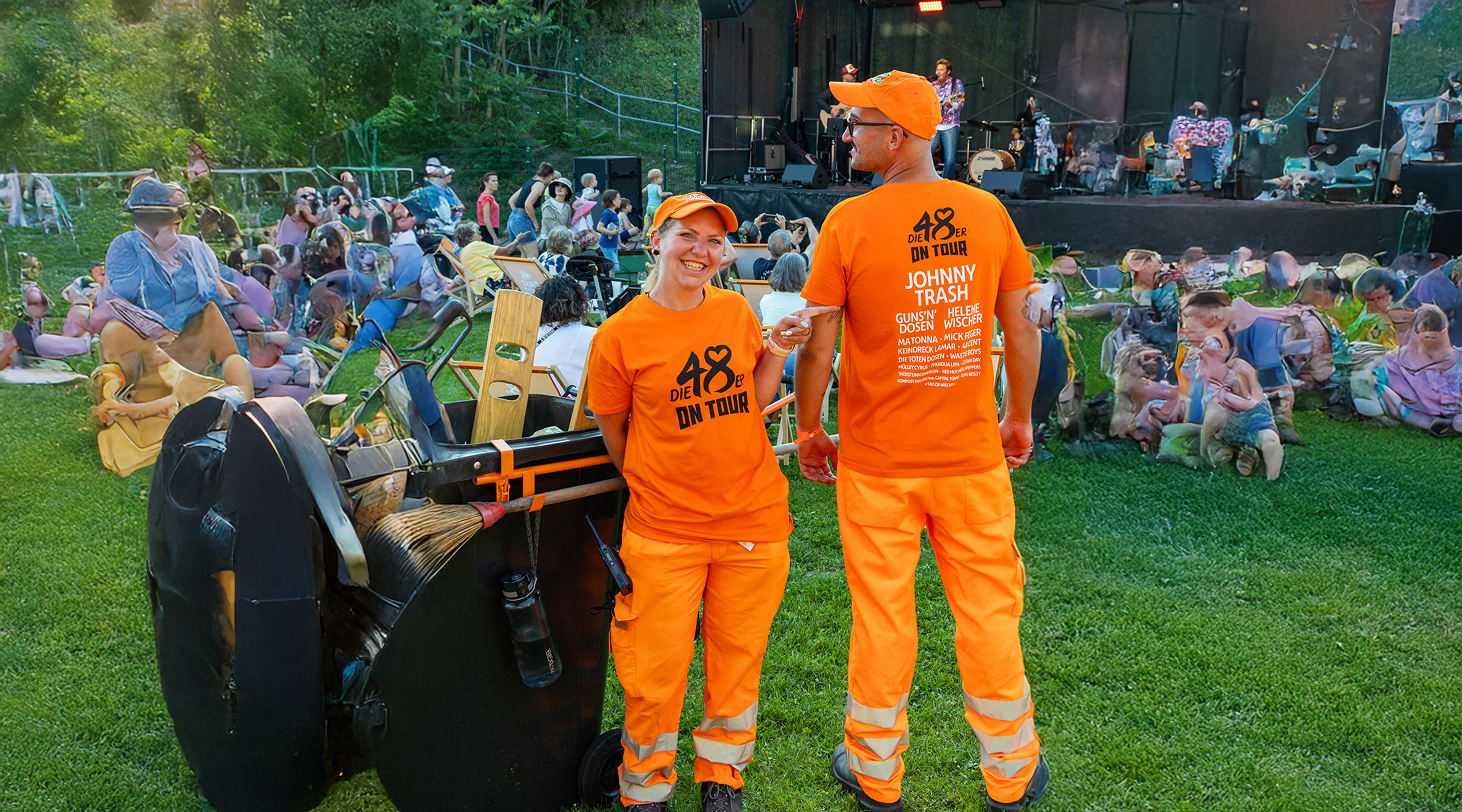 Die 48er sorgen bei Großveranstaltungen für Sauberkeit.
