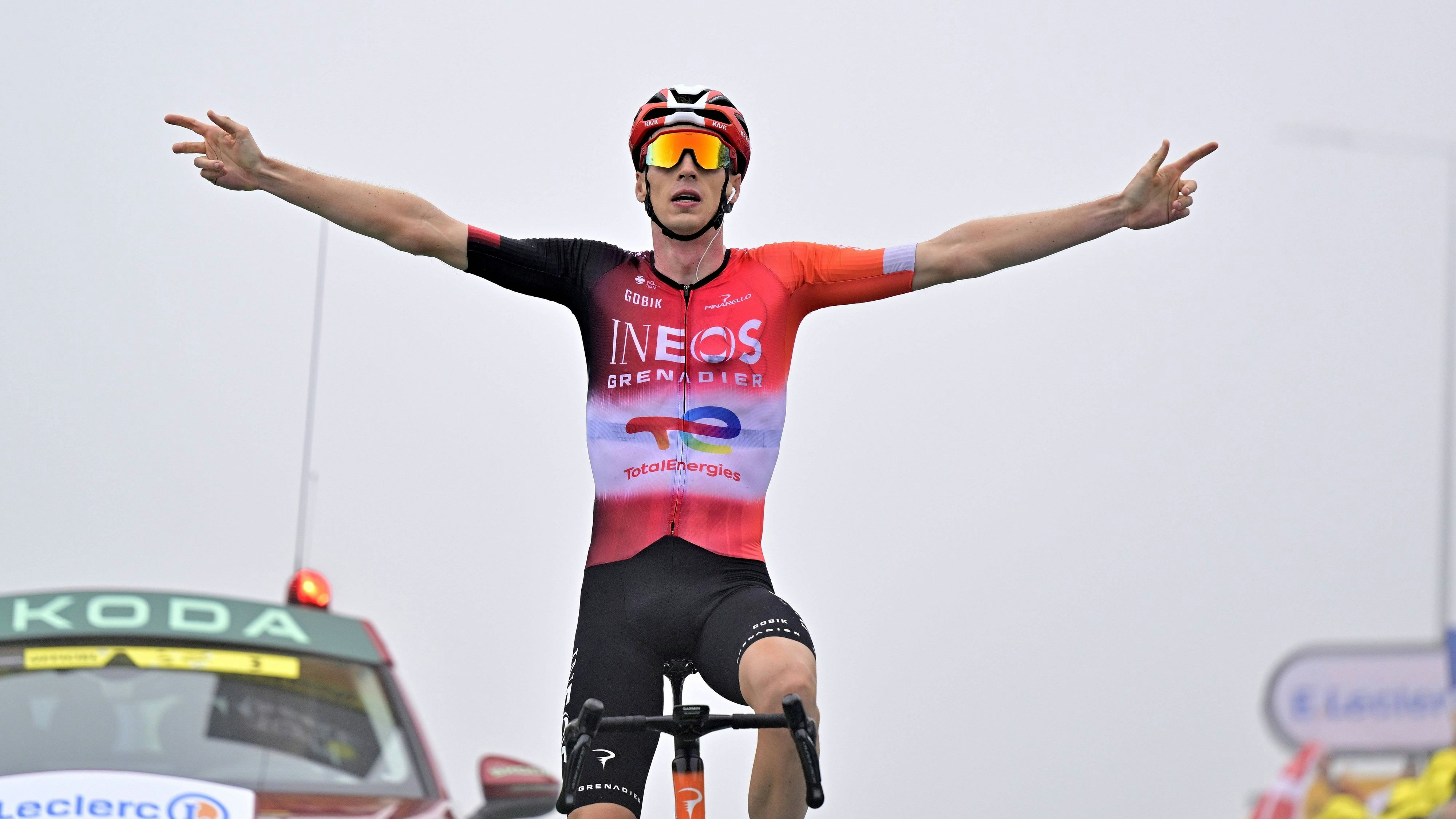 Thymen Arensman sicherte sich den Tagessieg. 