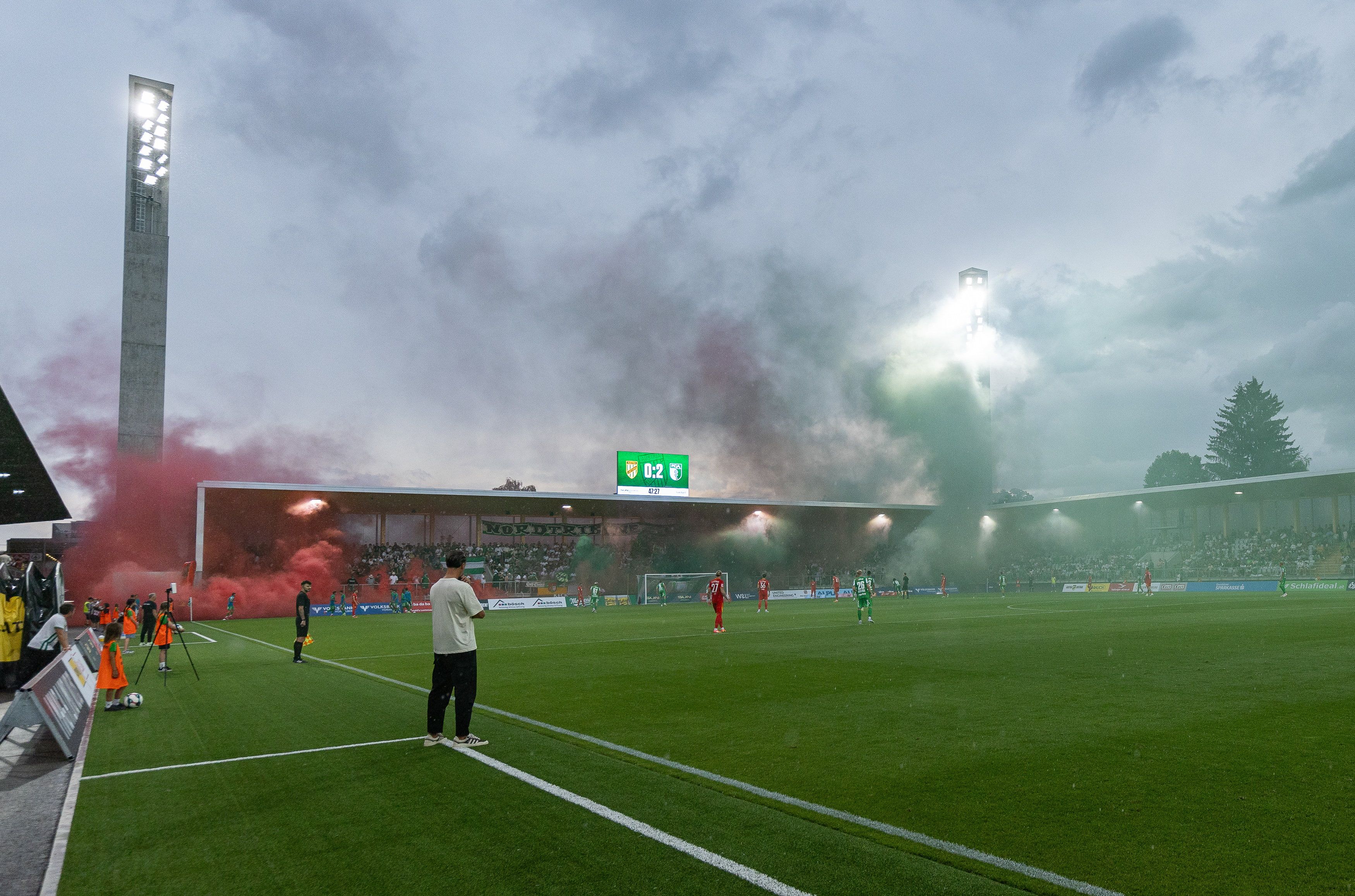 Nach dem Testspiel in Lustenau kam es zu einer Massenschlägerei. 
