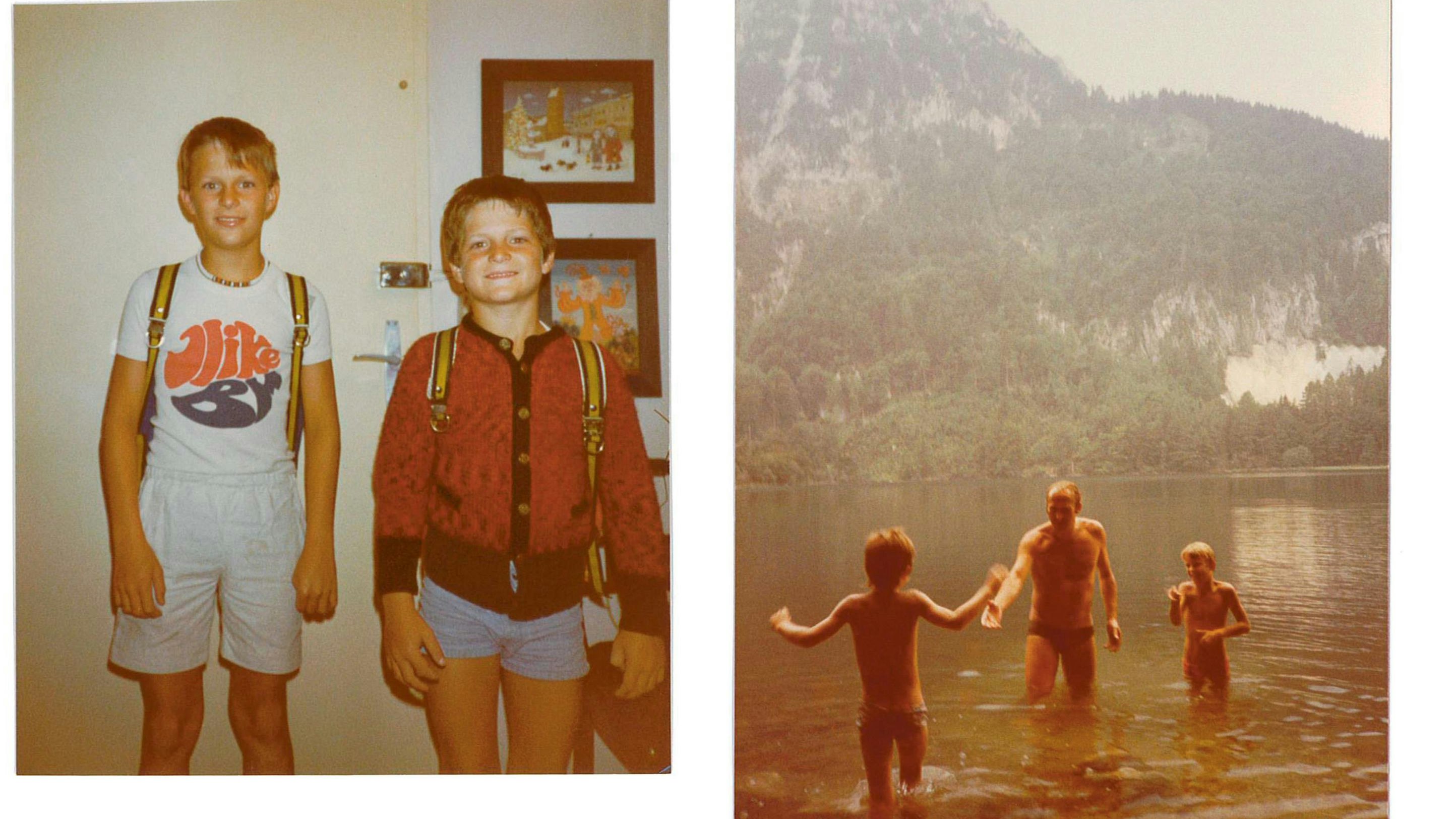 In seiner Biografie "Hochmair wo bist du?" teilt der Schauspieler (l.) Bilder aus Kindheitstagen. Mit seinem  jüngeren Bruder Max (r.) war Philipp Hochmair besonders eng.