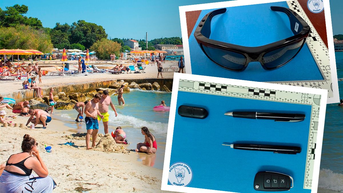 Mutmaßliche Kinderporno-Filmer machen mit versteckten Kameras in Brillen und Kugelschreibern die Strände Istriens unsicher.