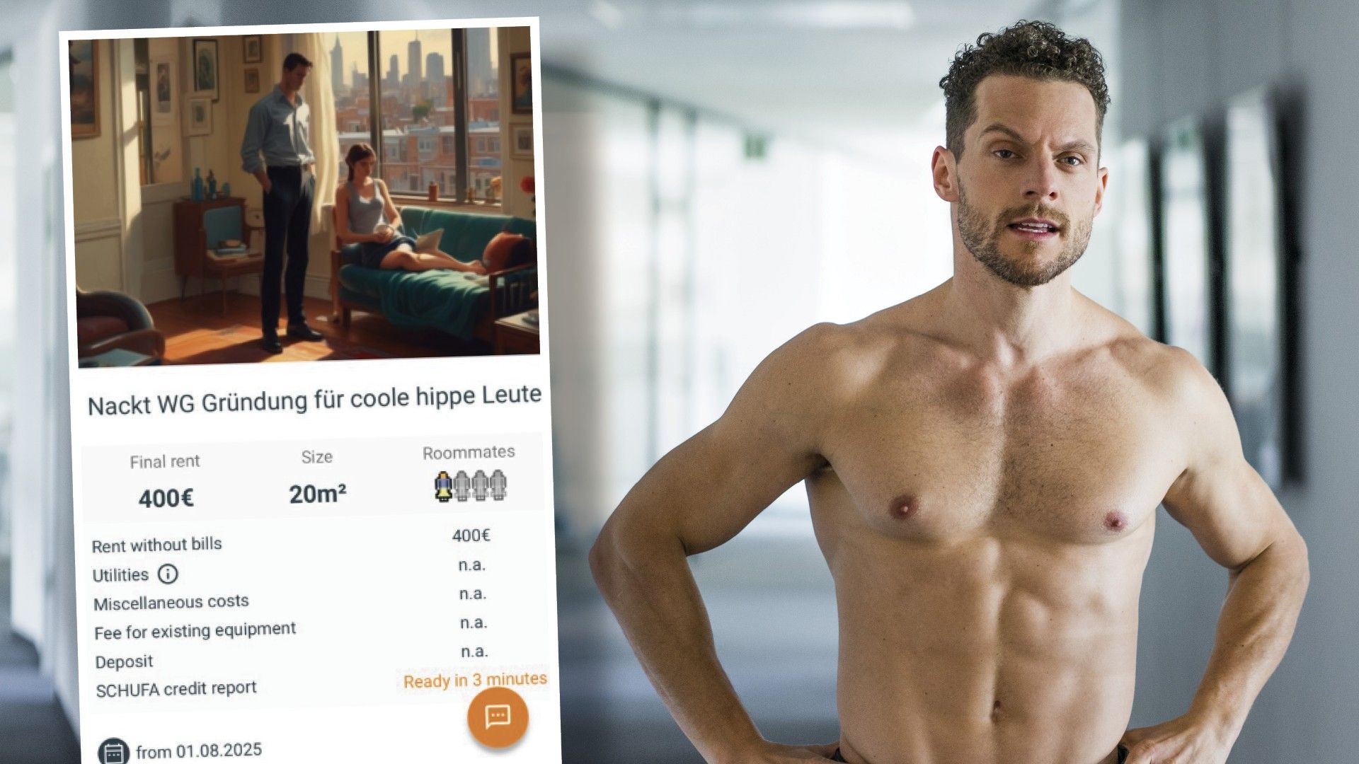Auf WG-Gesucht wird eine Nackt-WG angeboten (Symbolfoto).