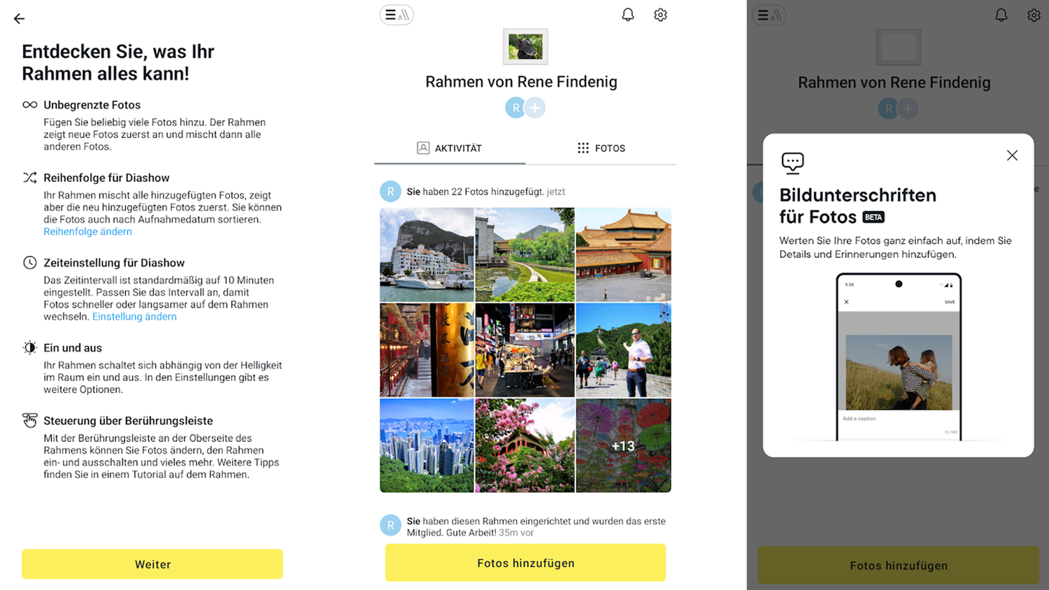 Das Interface wirkt modern und reduziert – die wichtigsten Funktionen (Hinzufügen, Teilen, Sortieren) sind gut platziert.