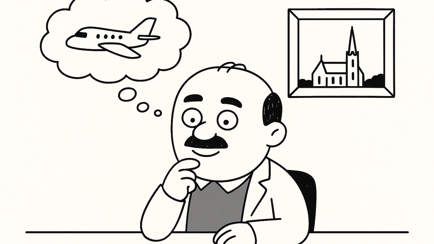 Komischer Kauz: Herlicek überlegt, ob und wohin er auf Urlaub fahren soll.