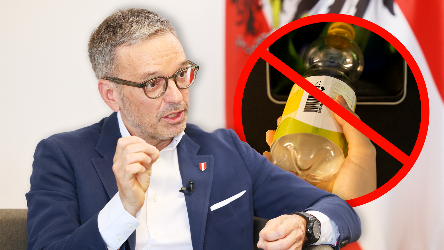 FPÖ-Chef Herbert Kickl kritisiert das Pfandsystem scharf.