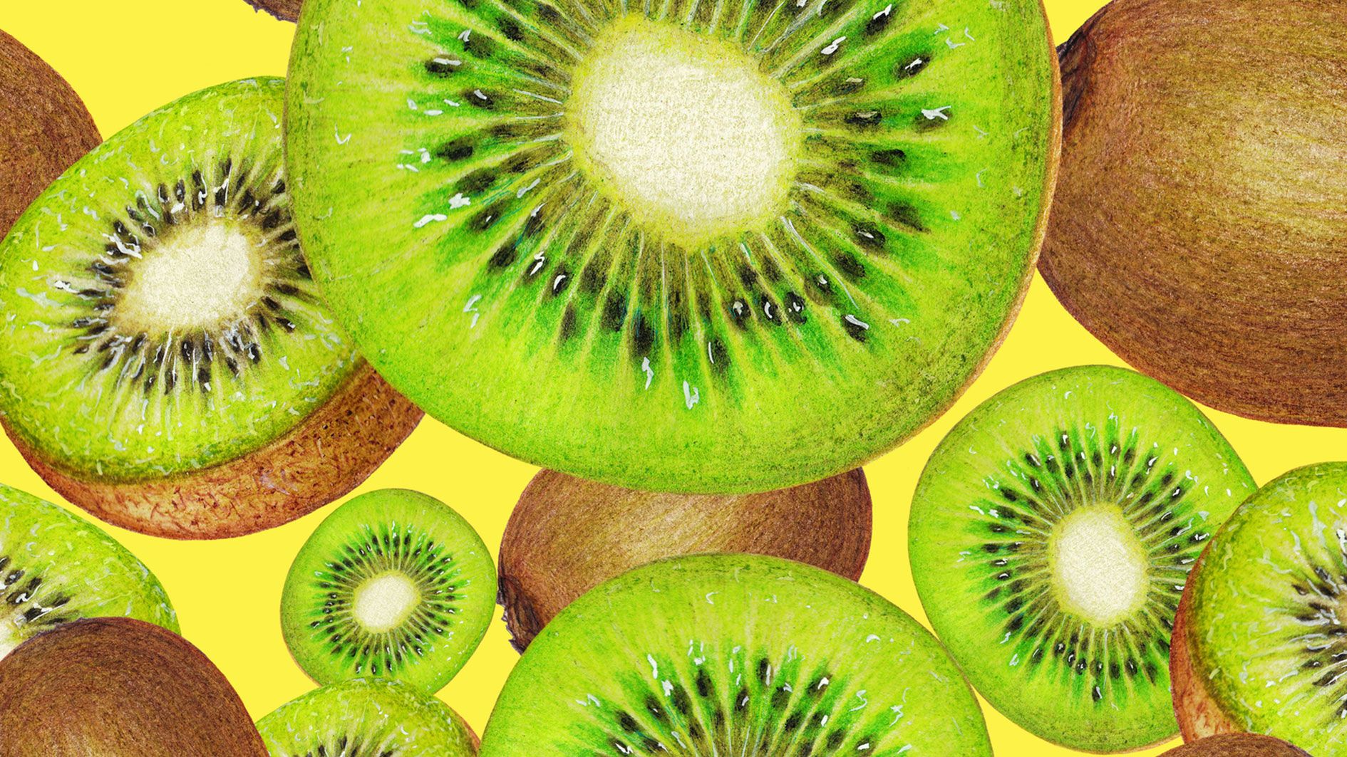 Grüne Kiwis enthalten mehr Ballaststoffe als gelbe Kiwis. Außerdem besitzen sie ein Enzym, das die Verdauung unterstützt.