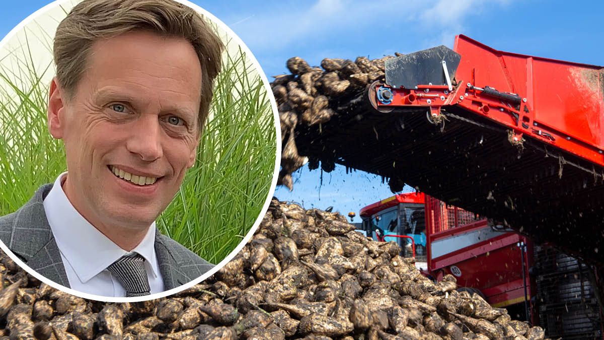 Markus Schöberl erklärt verzweifelte Situation der Rübenbauern. 