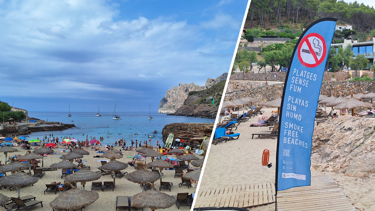 An diesem Strand im Norden Mallorcas ist Rauchen bereits streng verboten.