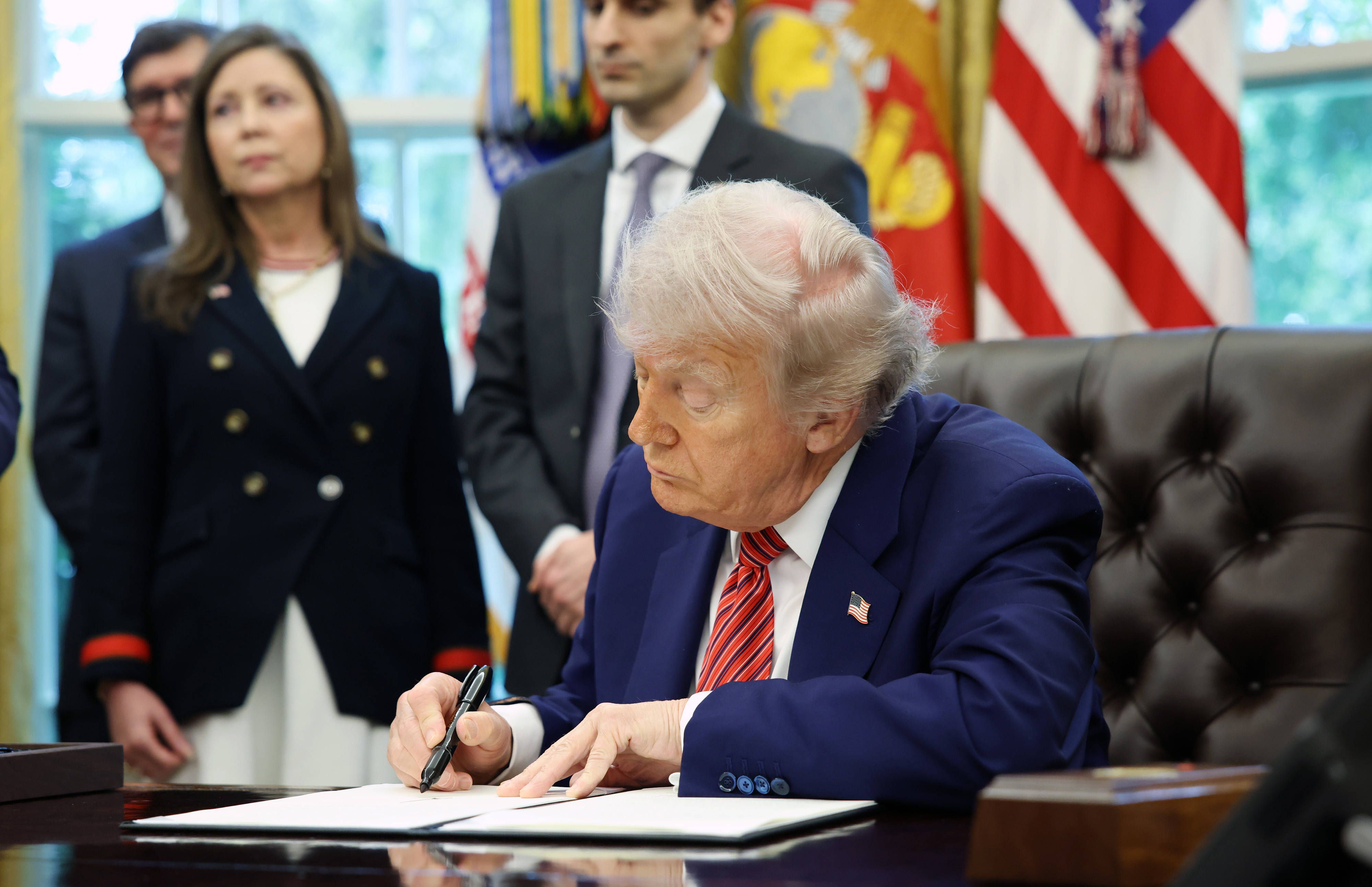 Donald Trump im Oval Office. 