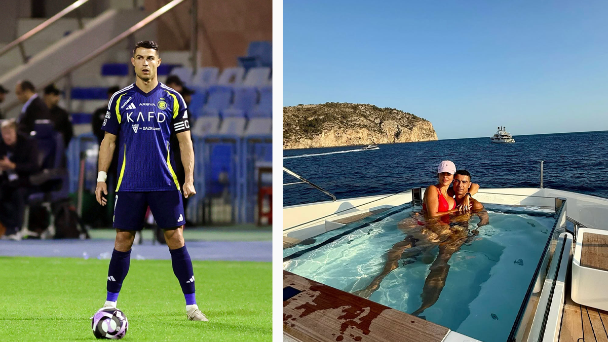 Cristiano Ronaldo macht Urlaub auf einer Luxus-Yacht.