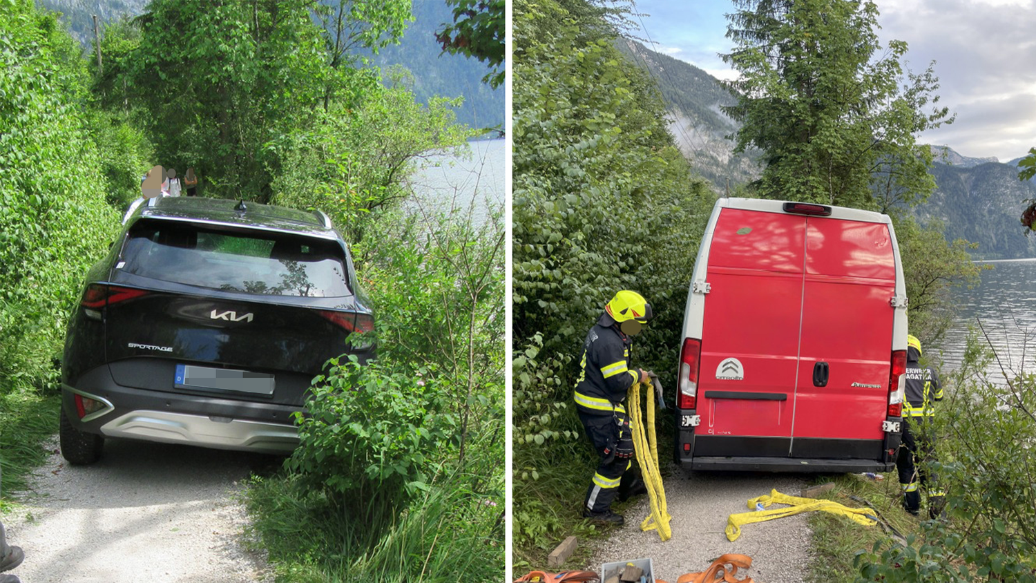 Exakt dieselbe Stelle: Erst vor drei Wochen fuhren Touristen in die Navi-Falle – am Montag dann auch ein Transporter.