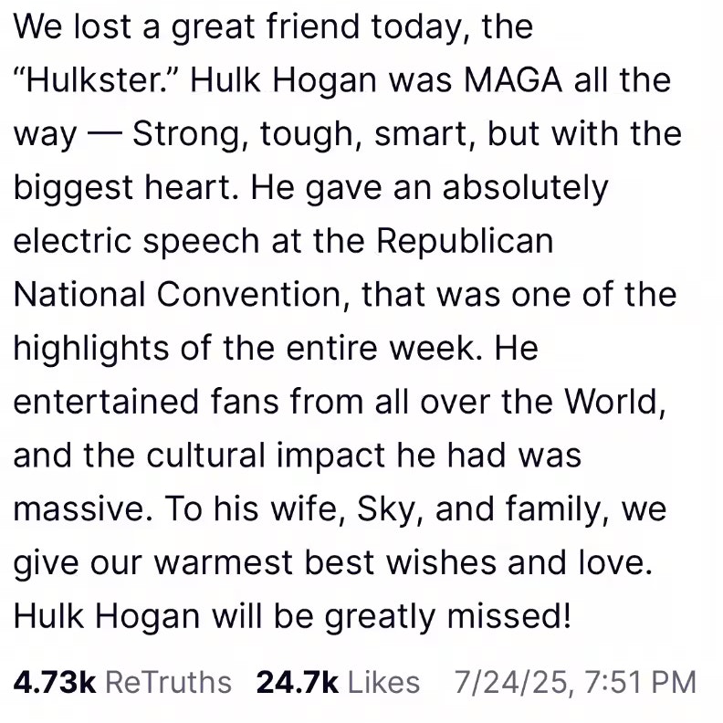 Das Posting von Donald Trump.