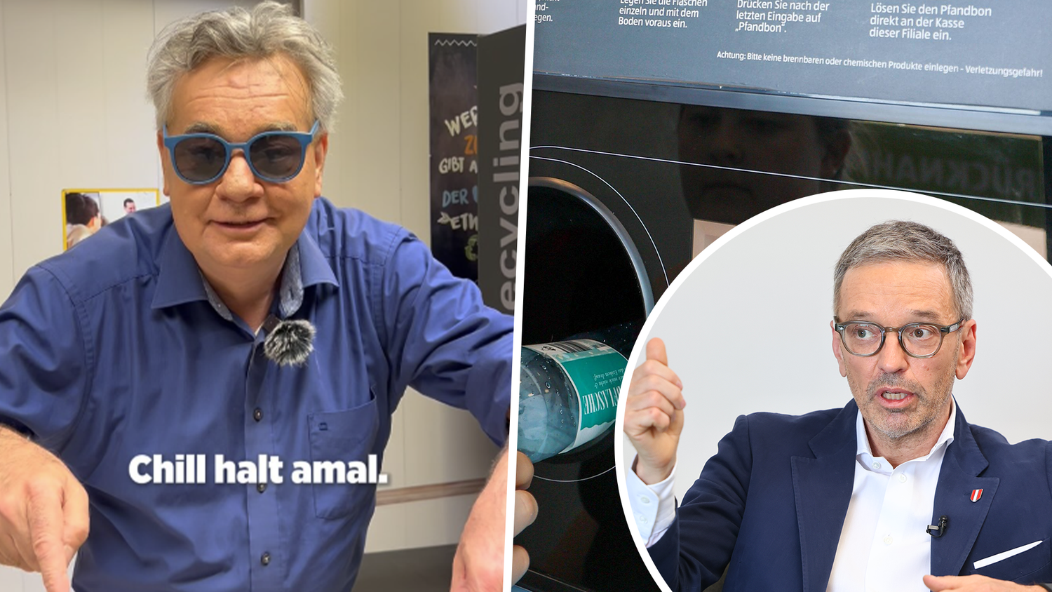 Ex-Vizekanzler Werner Kogler (Grünen) macht sich in einem Instagramvideo über FPÖ-Chef Herbert Kickl lustig.