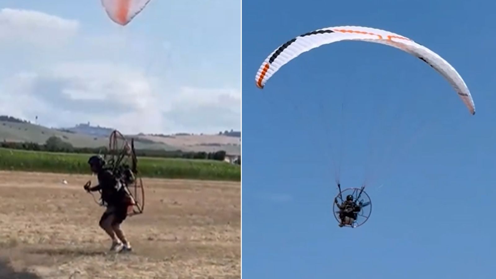 Kurz vor der Tragödie filmte Felix Baumgartners Lebensgefährtin den Extremsportler in Aktion.