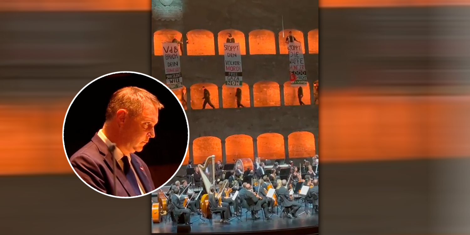 Andreas Babler wurde bei seiner Rede gestört. 