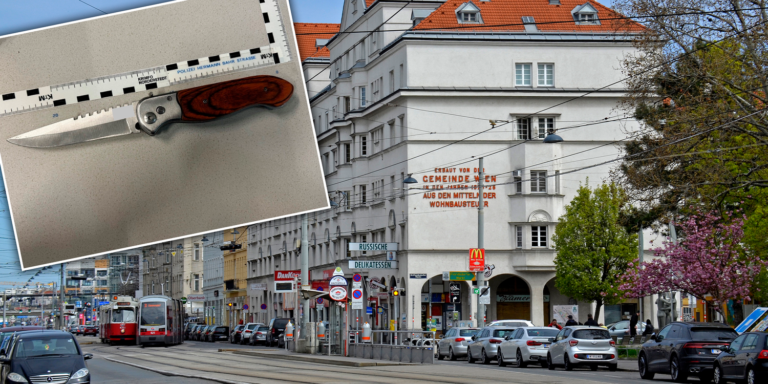 In Floridsdorf zückte ein 31-Jähriger ein Klappmesser. 