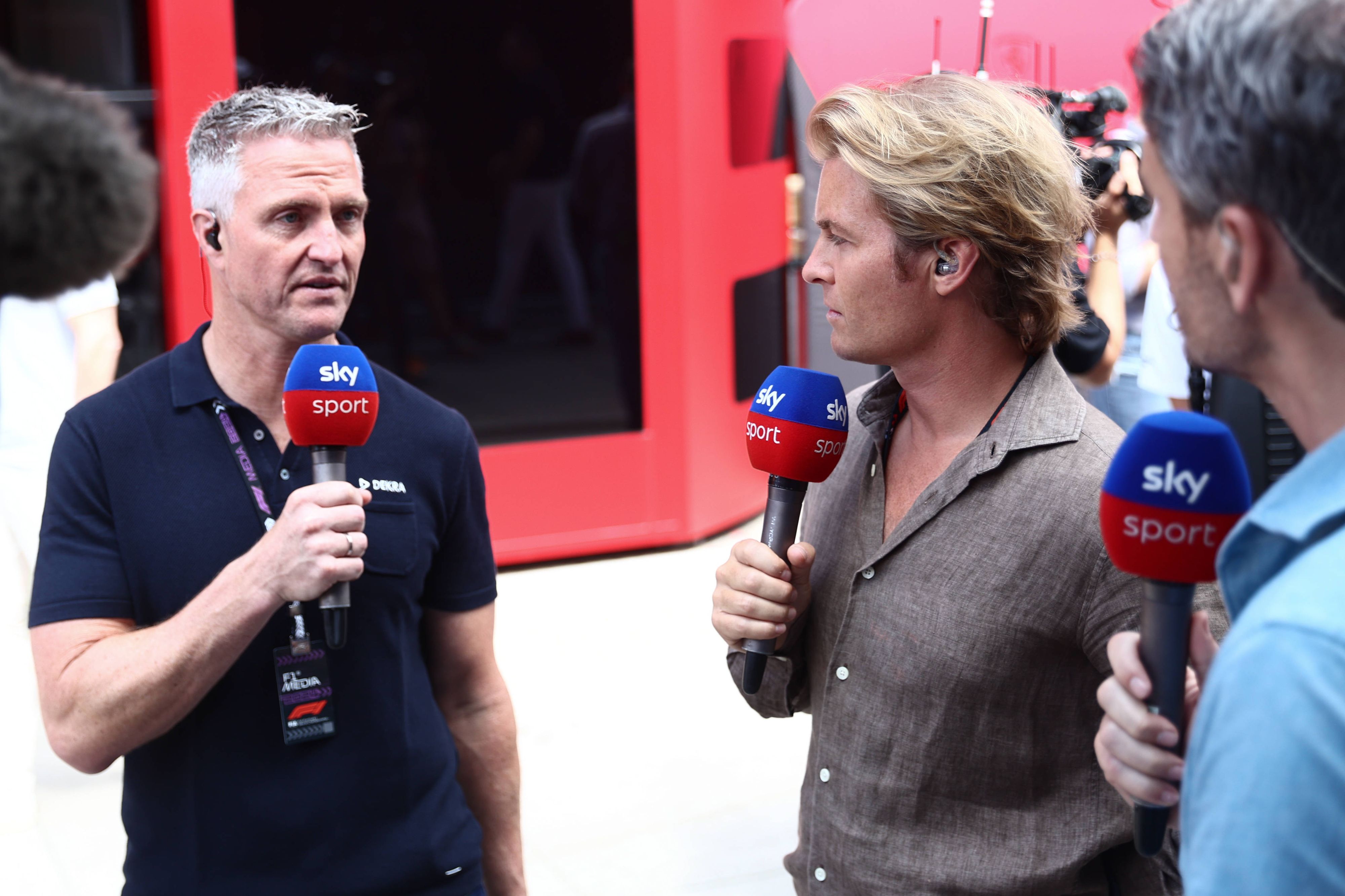 Die Formel-1-Experten Ralf Schumacher und Nico Rosberg. 