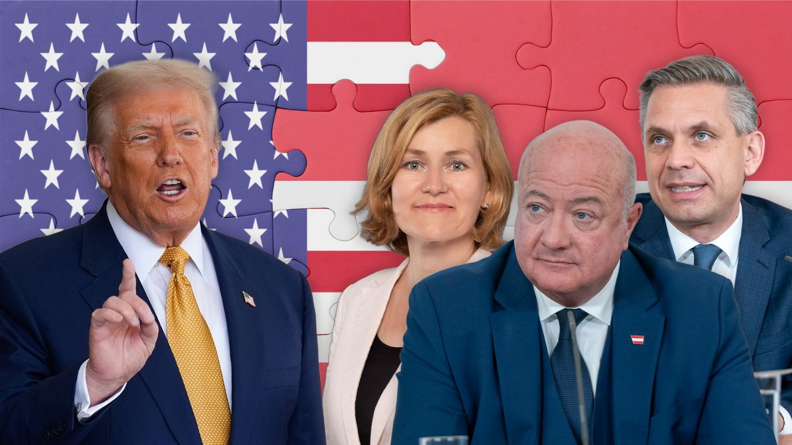 Trumps Zoll-Deal: Das sagen Politik und Wirtschaft – Kanzler Stocker, Wirtschaftsminister Hattmannsdrfer, die WKO-Wirtschaftsdelegierte in Washington, Irene Lack-Hageneder.