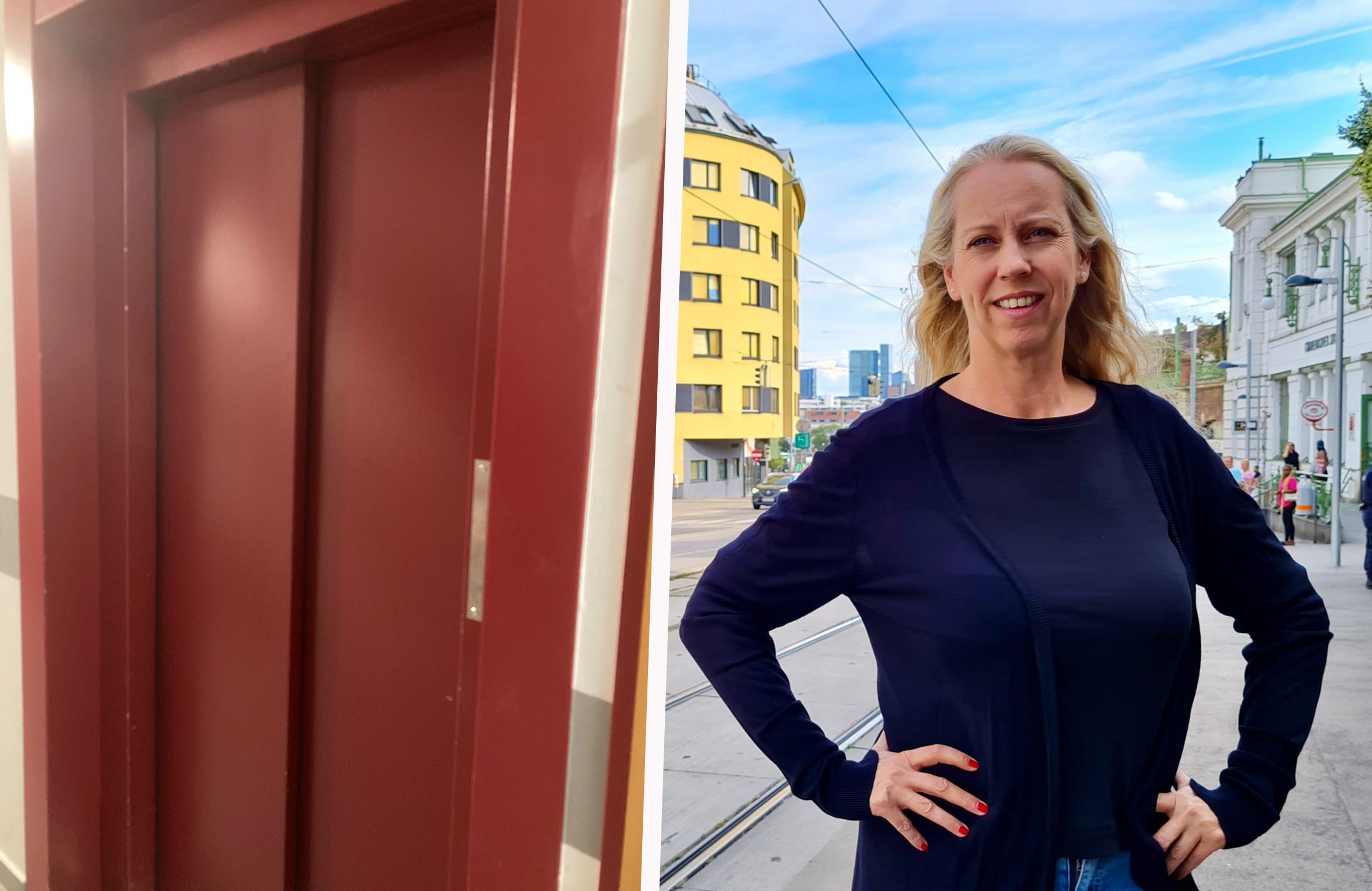 Martina Hammerer (ÖVP) und ihre Tochter saßen 30 Minuten im Aufzug fest. Ohne Strom, ohne Licht. Die Tür konnte nur händisch aufgestemmt werden.