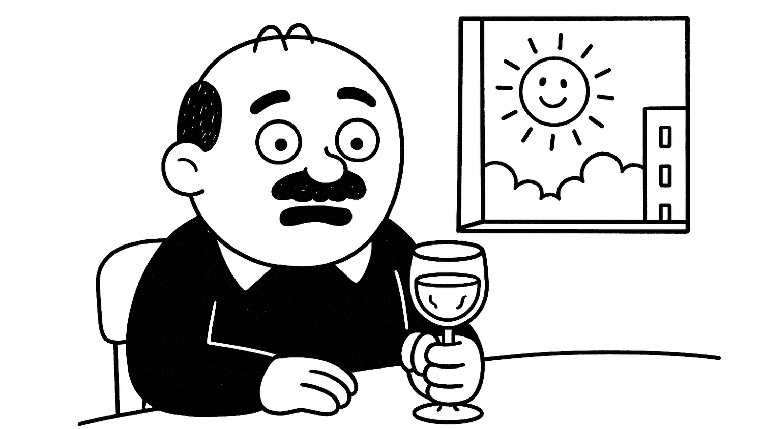 Komischer Kauz: Herlicek sitzt während der Arbeitszeit im Beisl – und hat dort ein kurioses Erlebnis.