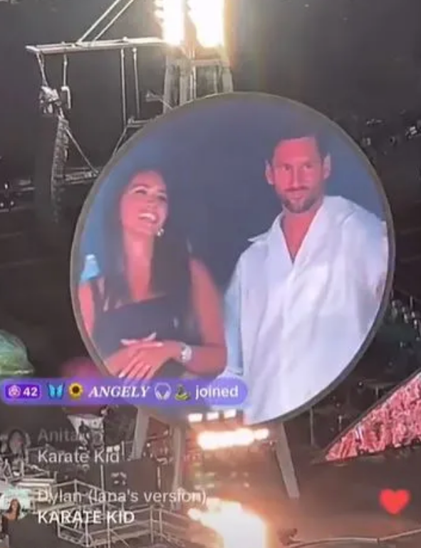 Lionel Messi und Antonella Roccuzzo auf der Coldplay-