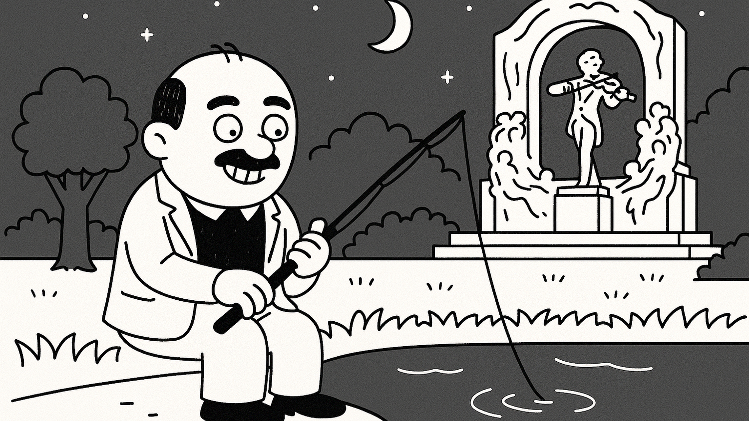 Komischer Kauz: Was macht Herlicek mit einer Angel nachts im Wiener Stadtpark?