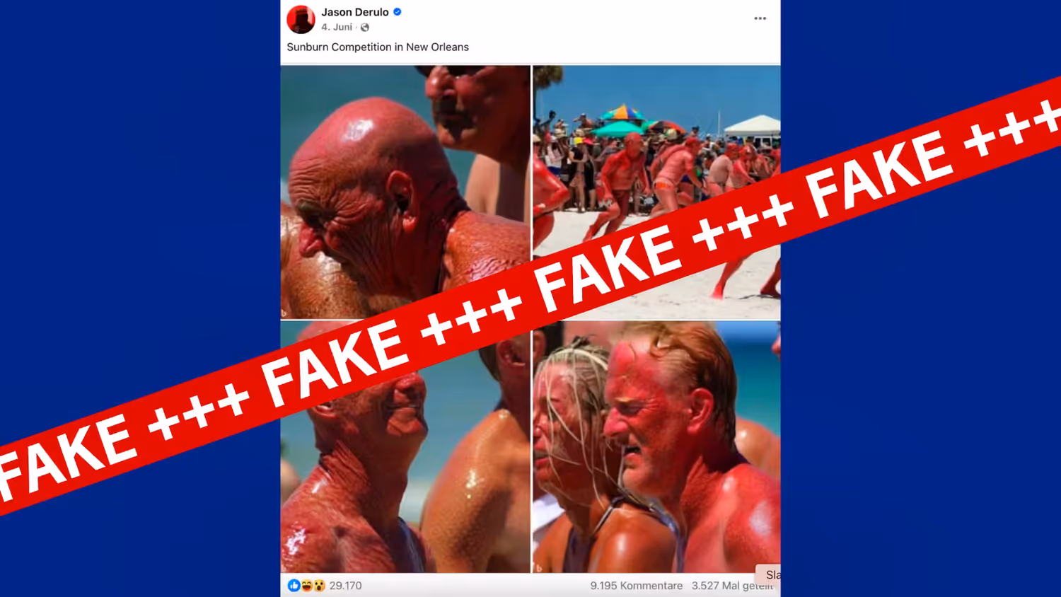 Diesen Post setzte US-Megastar Jason Derulo im Juni 2025 auf Facebook ab. Doch daran stimmt nichts.