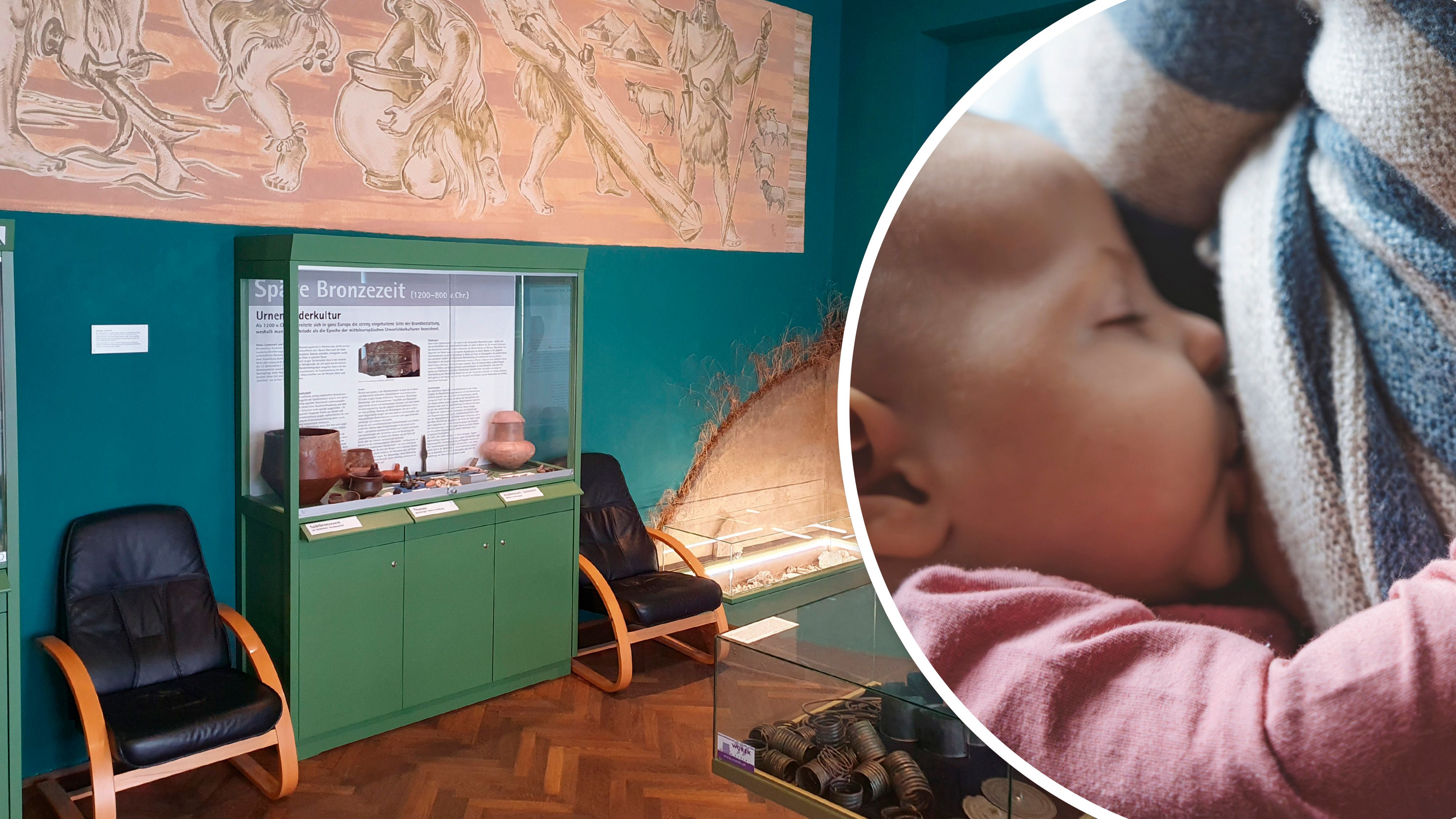 Das Krahuletzmuseum hat für Stillende bequeme Stühle in den Ausstellungsräumen.