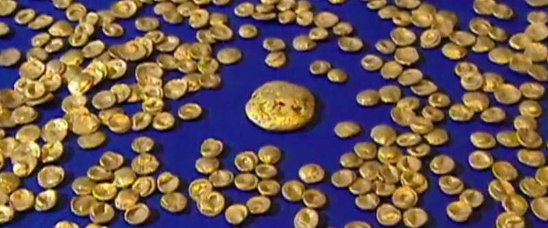 Der gestohlene Goldschatz bestand aus 483 einzelnen Münzen.