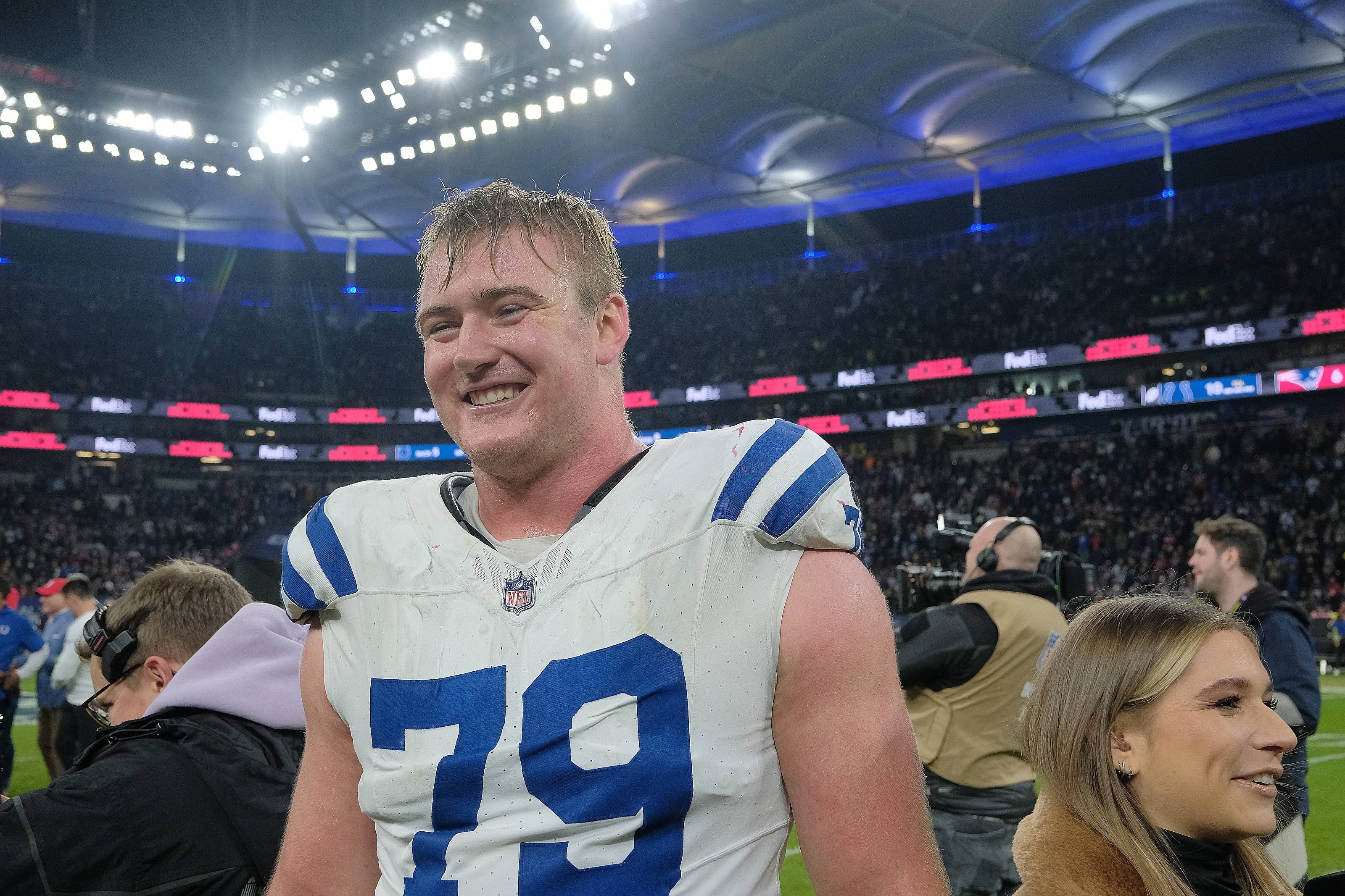 Bernhard Raimann kassiert bei den Colts ab.