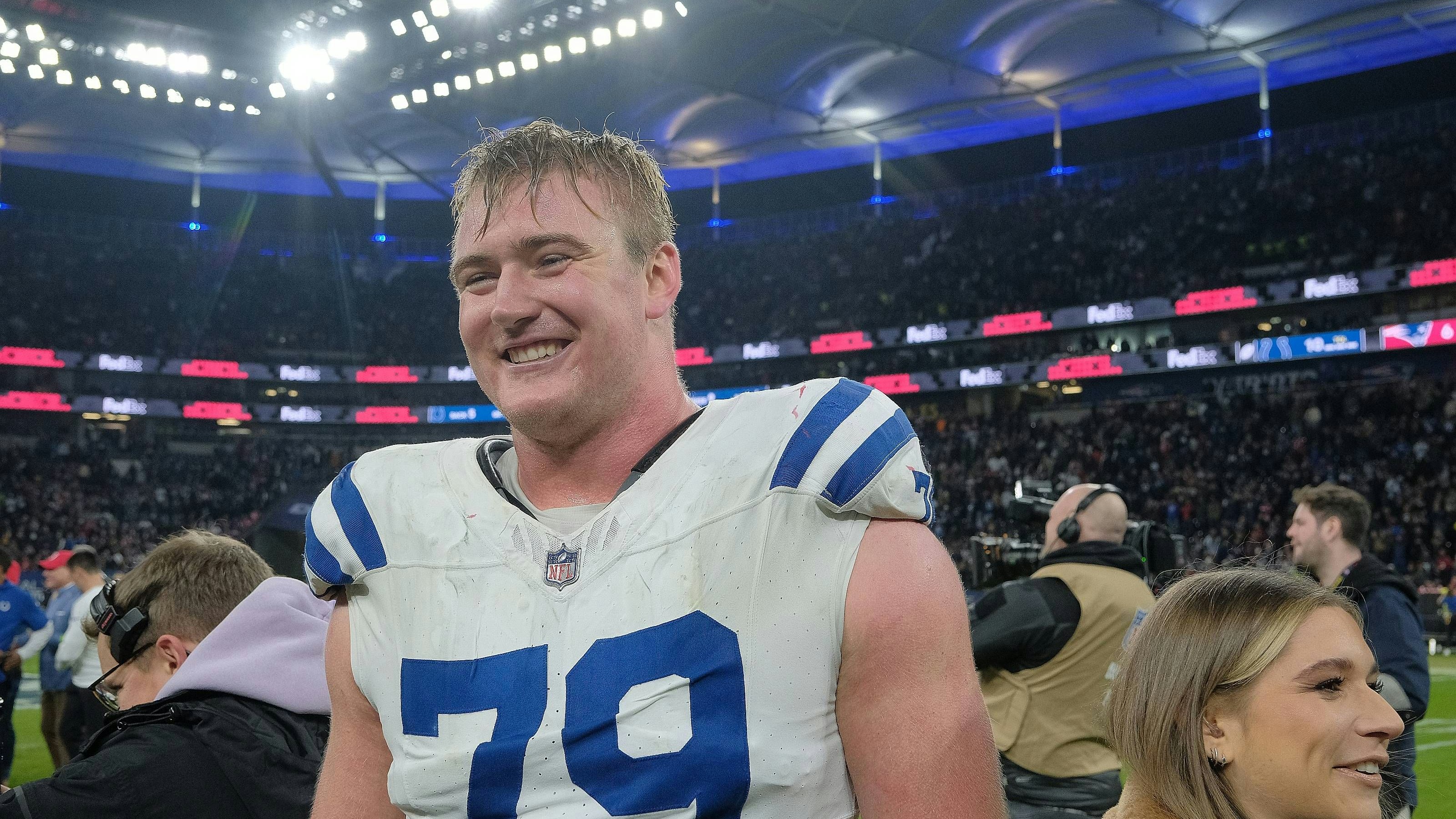 Bernhard Raimann kassiert bei den Colts ab.