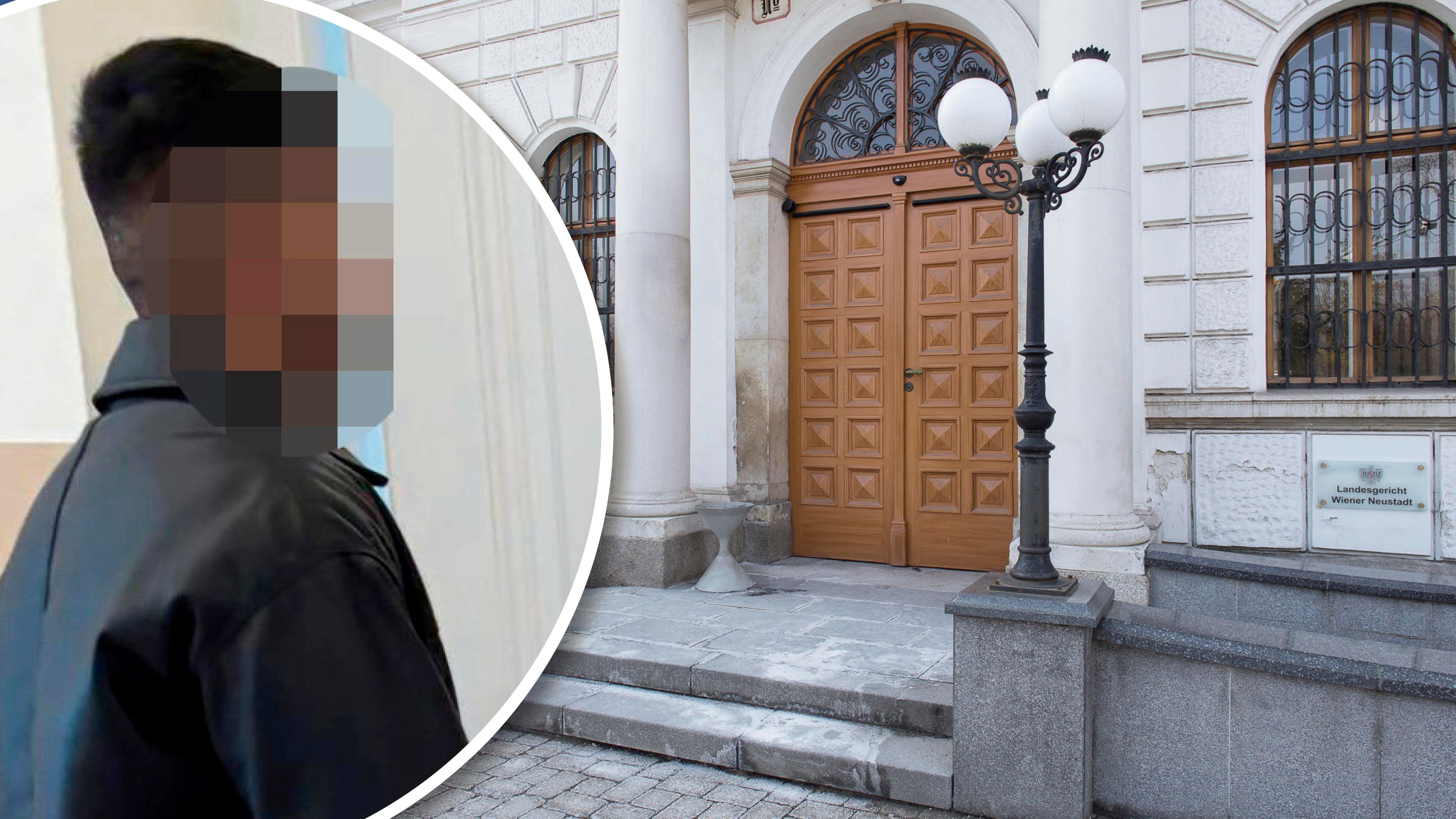 Der Angeklagte vor Gericht in Wr. Neustadt